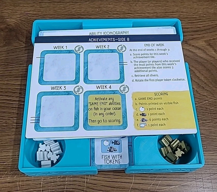 Finspan Storage Solution Box Insert – Board Game Upgrade – 3d Printed ANY COLOR