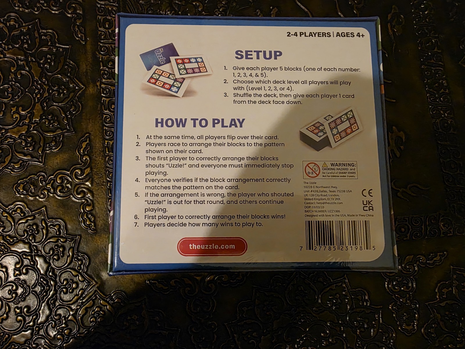 The Uzzle Board Game – Family Board Game for Children & Adults – New Sealed