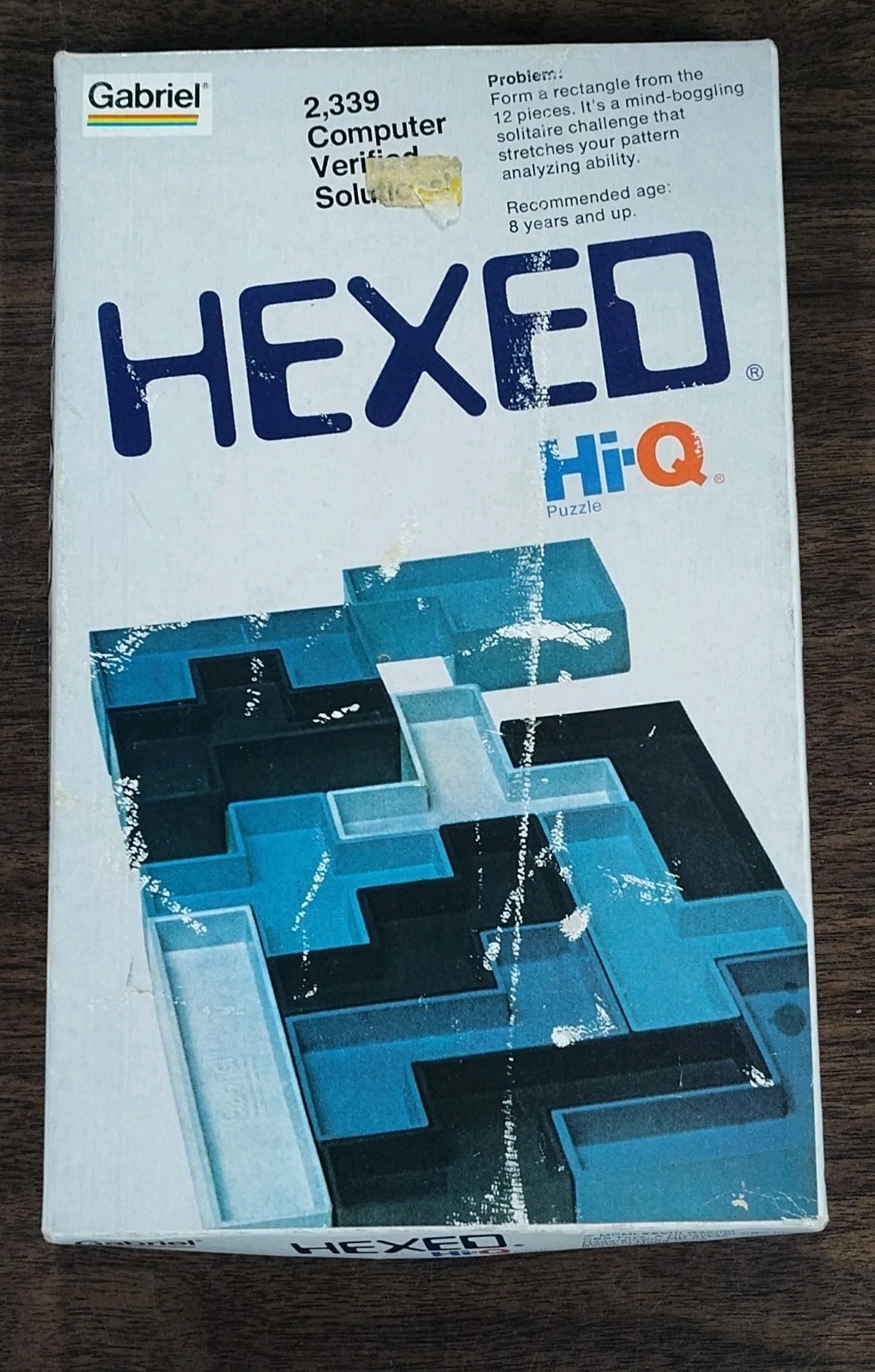 1978 Gabriel HEXED Hi-Q Puzzle Game Complete 12-Piece Vintage Brain Teaser Boxed