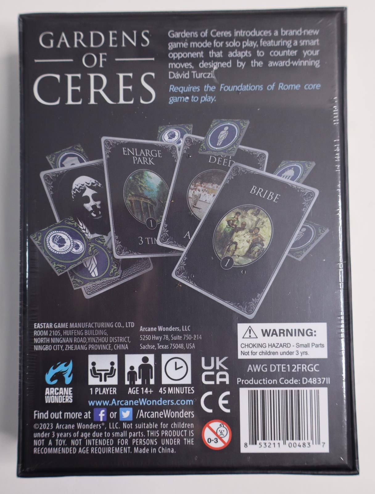 Foundations of Rome Kickstarter Maximus Sundrop Ed by Arcane Wonders + 2 Add-ons