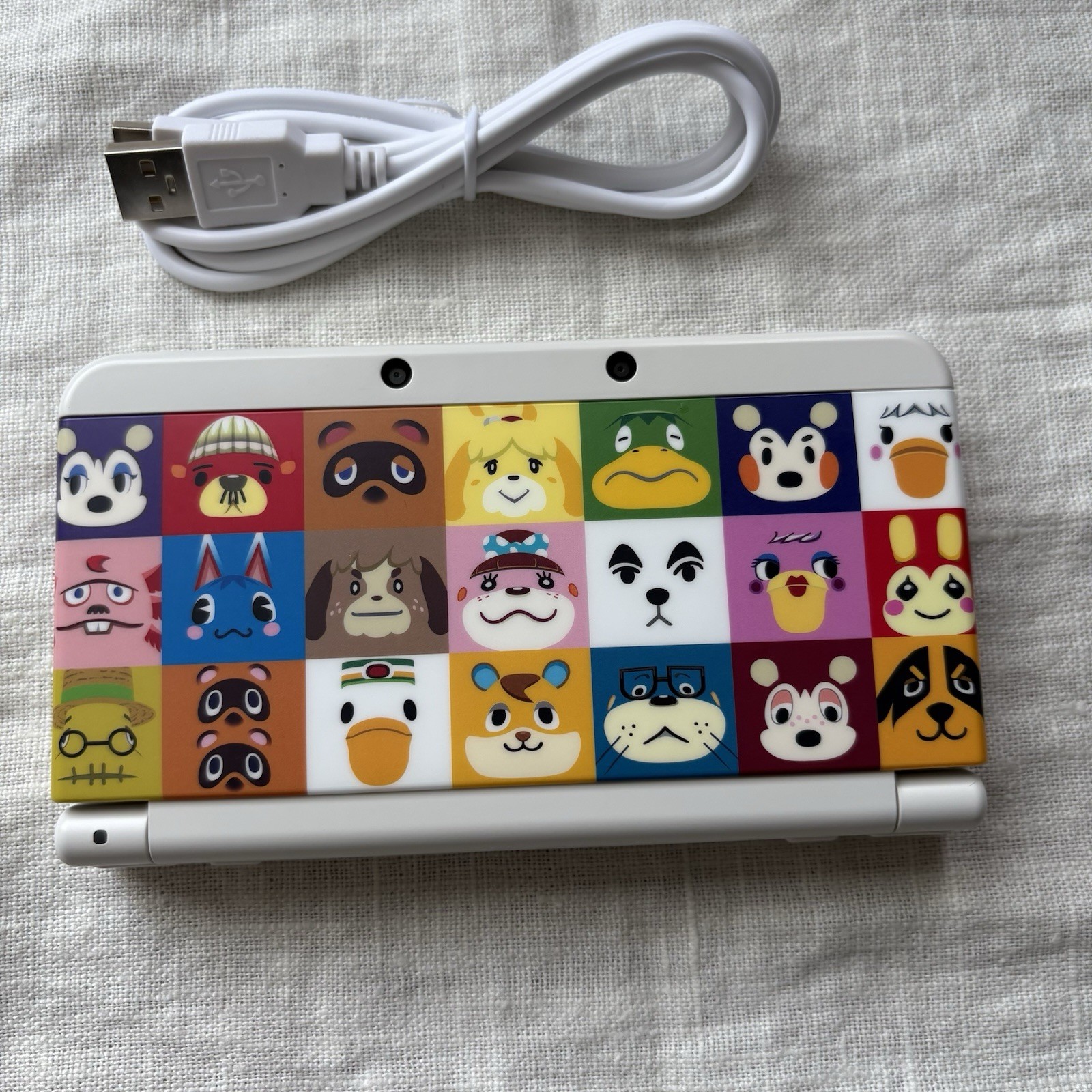 Nintendo new 3DS Animal Crossing Kisekae Plate touch pen 4GB SD card USB Ued JP
