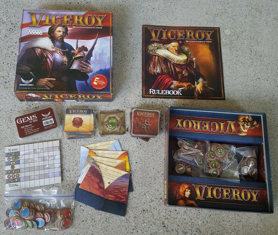 Viceroy (Board Game, 2015) Hobby World strategy Yuri Zhuravlev Mayday COMPLETE