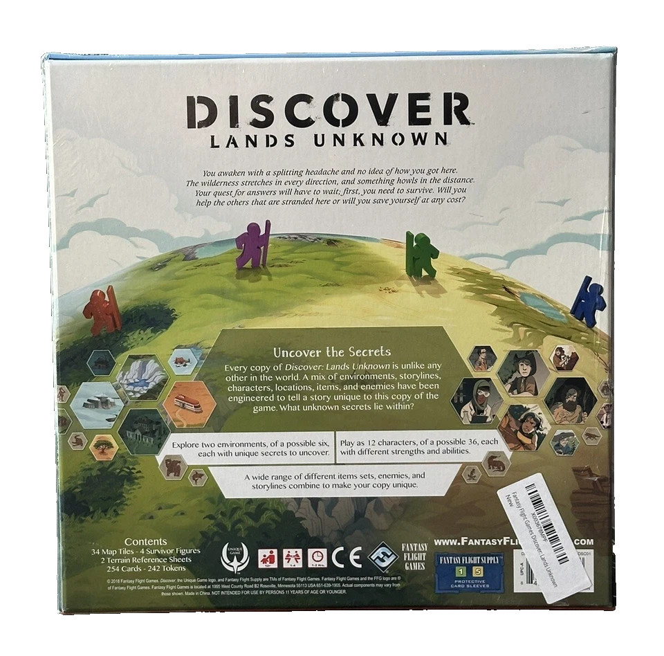 Discover Lands Unknown Board Game – A Game of Exploration & Survival, 1 – 4 Play