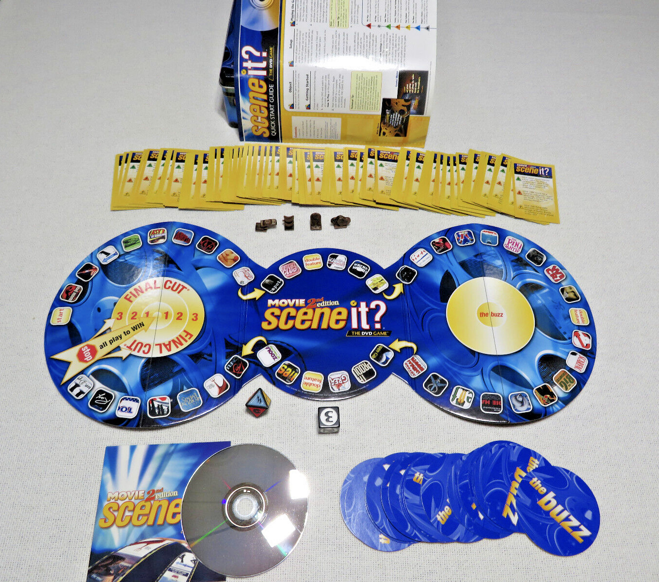 Screenlife Movie 2nd Edition Scene it DVD Board Game 100% COMPLETE in Tin 2007