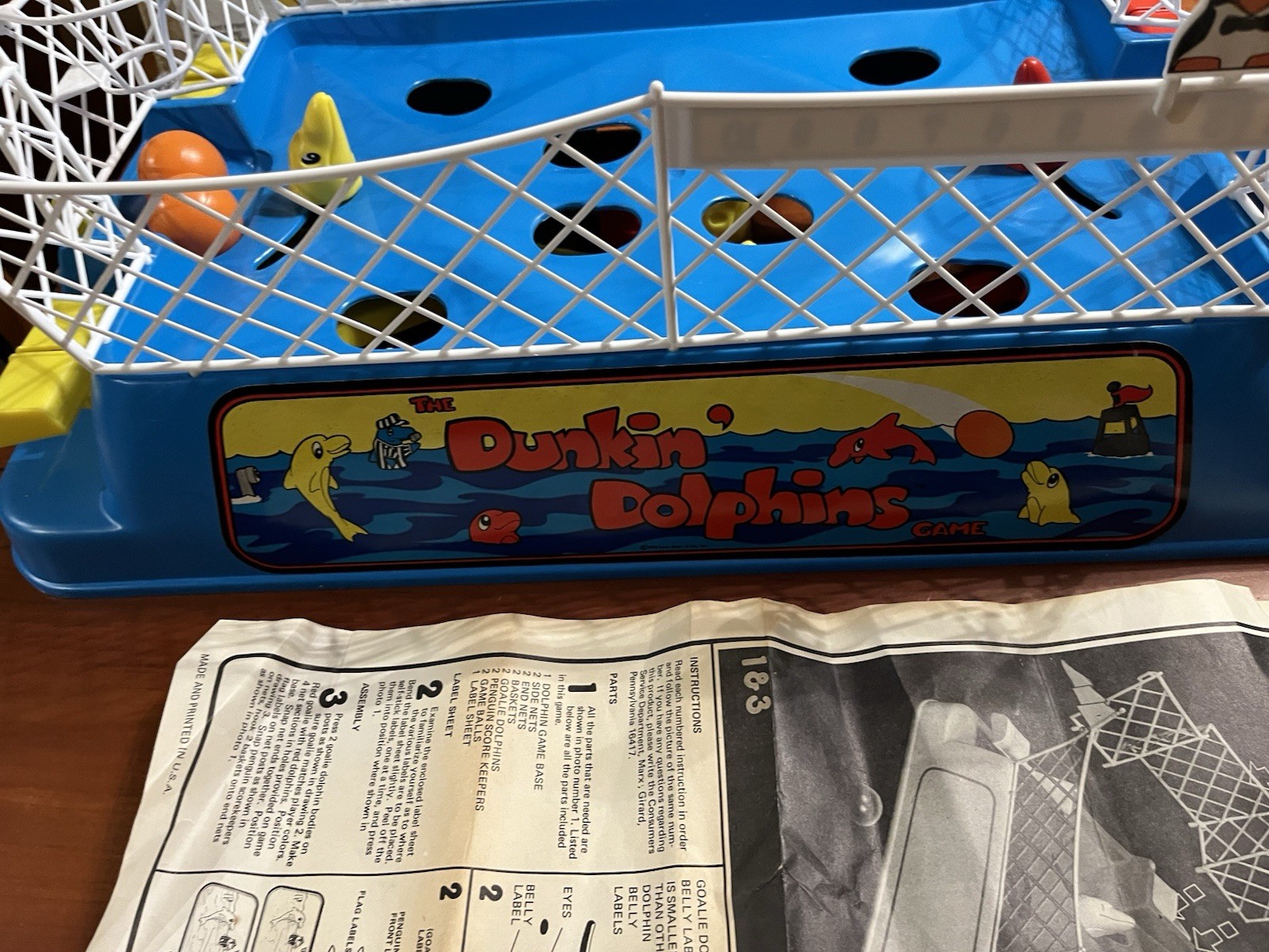 1979 Louis Marx The Dunkin’ Dolphins Game 2535 In The Box Complete