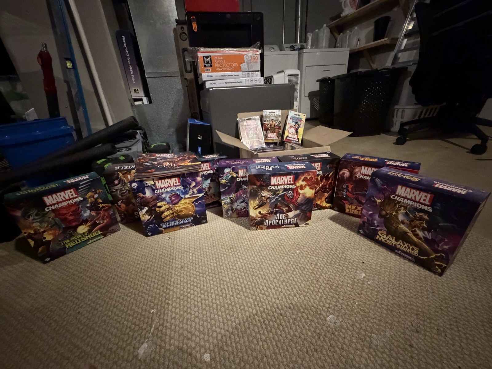 Every (empty) expansion box/clamshell released for marvel champions