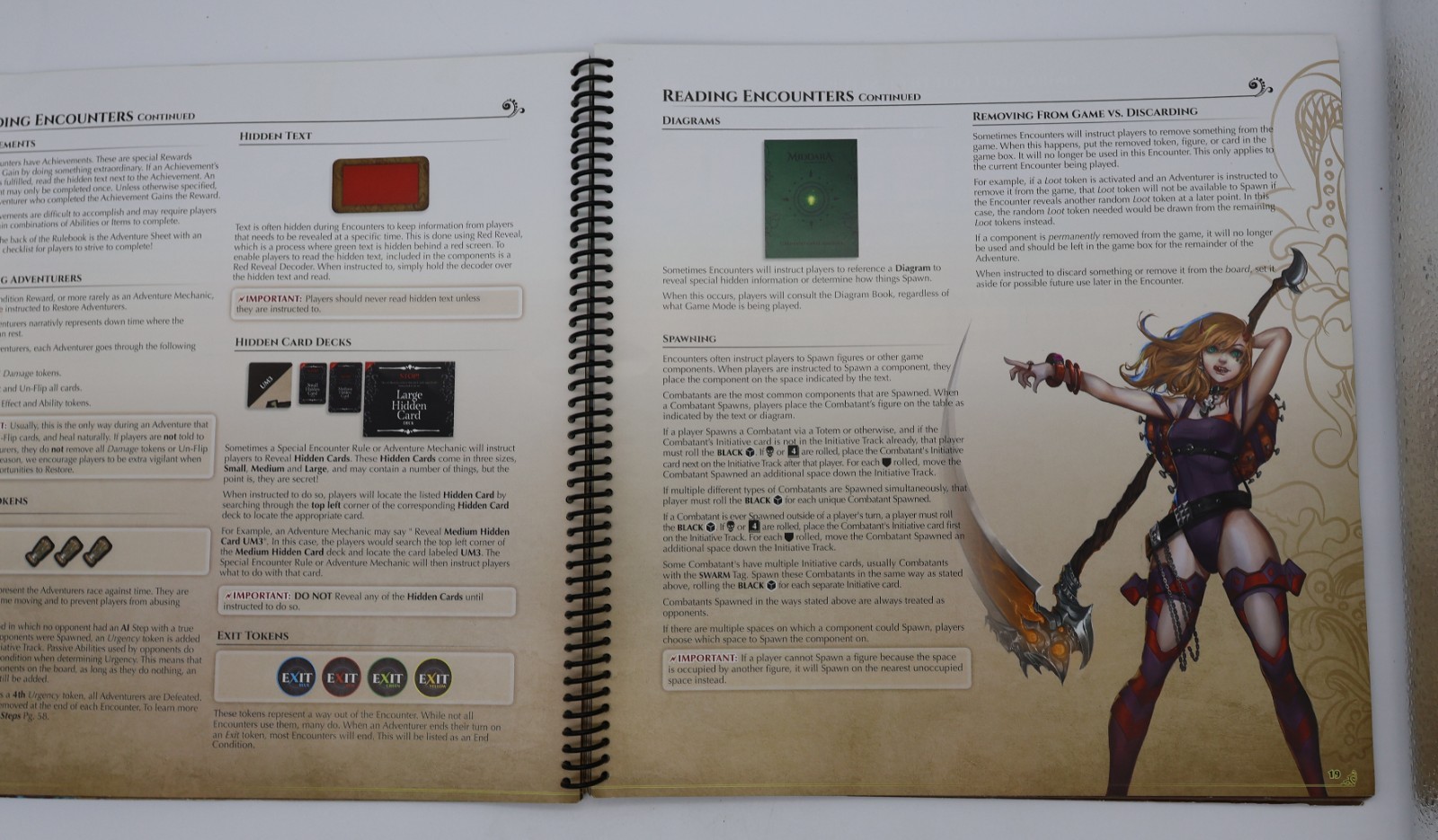 Middara Rulebook Only Replacement Board Game Parts Rule Book