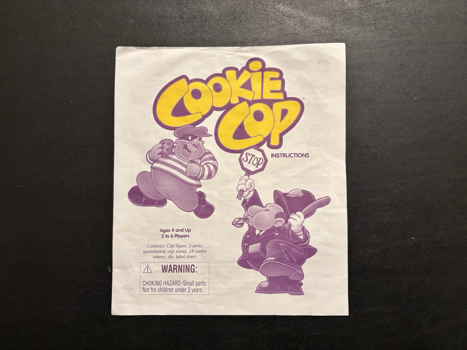 Cookie Cop Electronic Board Game Milton Bradley 1997 Cop Stand Not Fully Working
