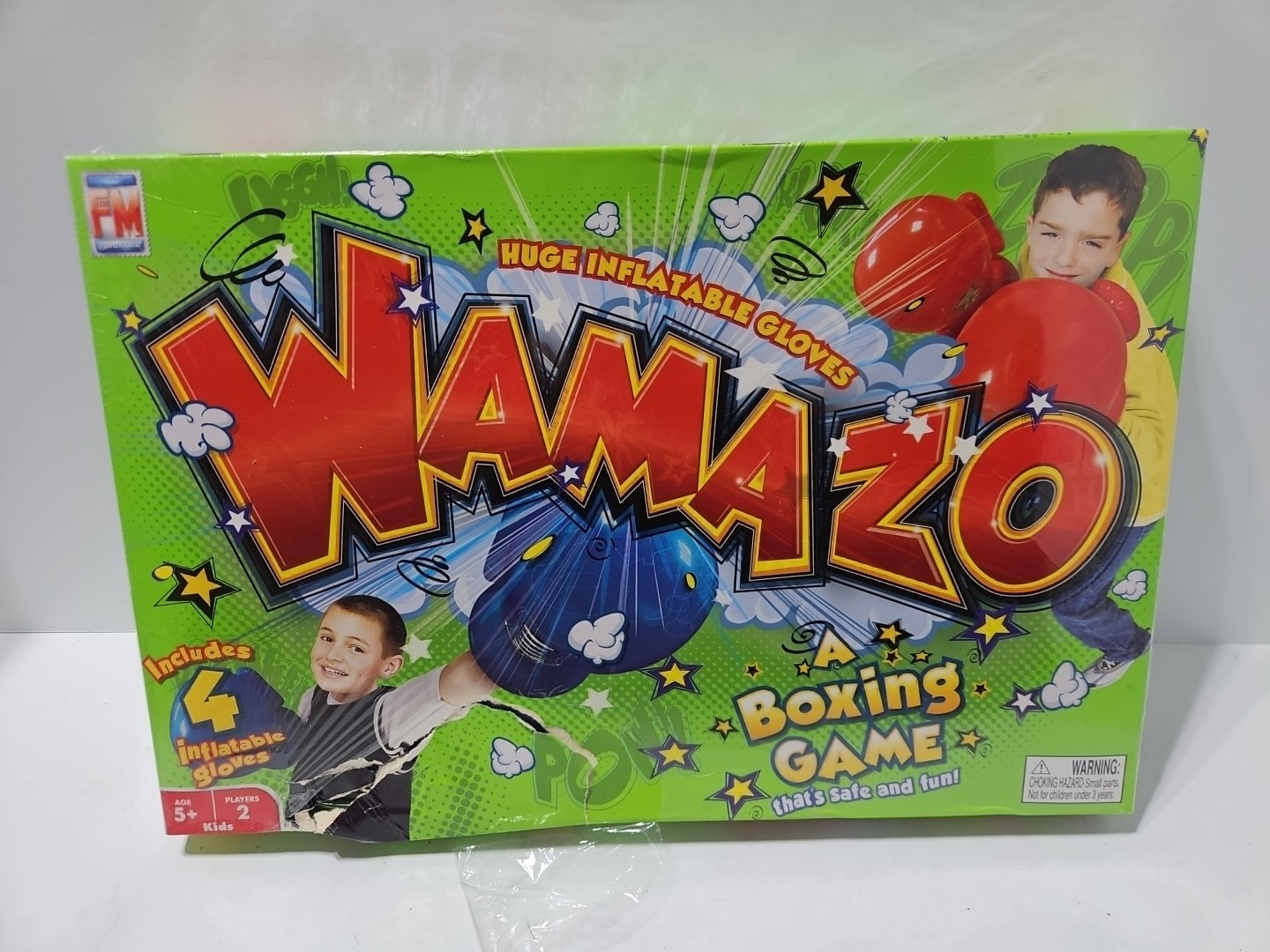 Fotorama Wamazo Skill and Action Boxing Game, 4 Inflatable Boxing Gloves
