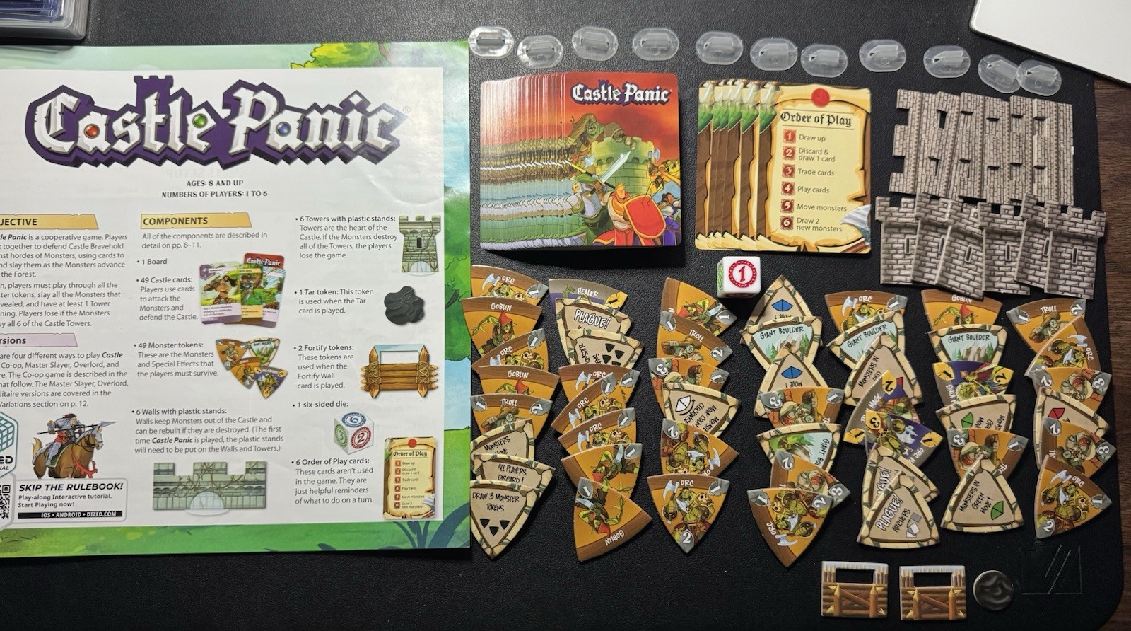 Castle Panic + The Wizard’s Tower (Fireside Games, 2022-2024) 2nd Edition, 99%