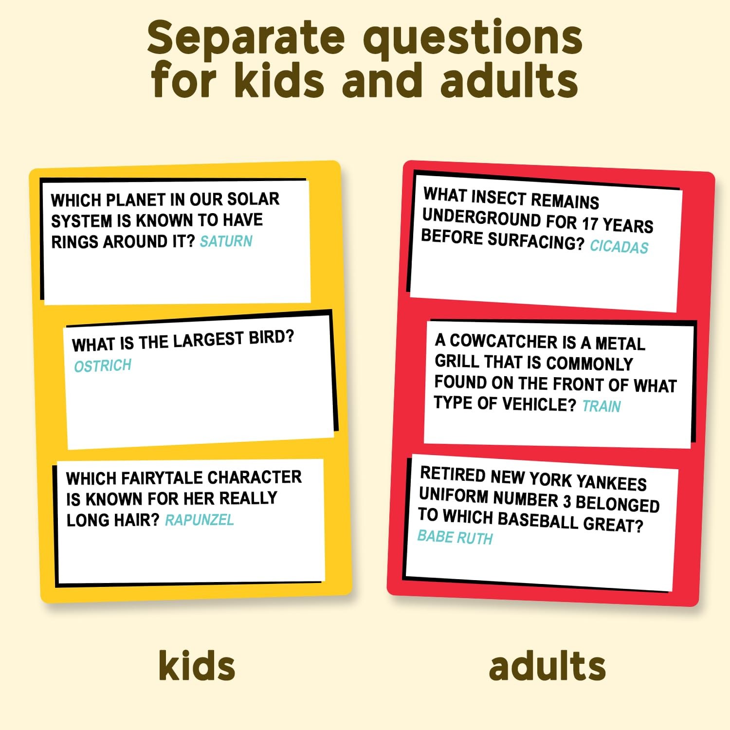 , The Ultimate Trivia Game for , Teens and Adults – A Fun Family Party Game