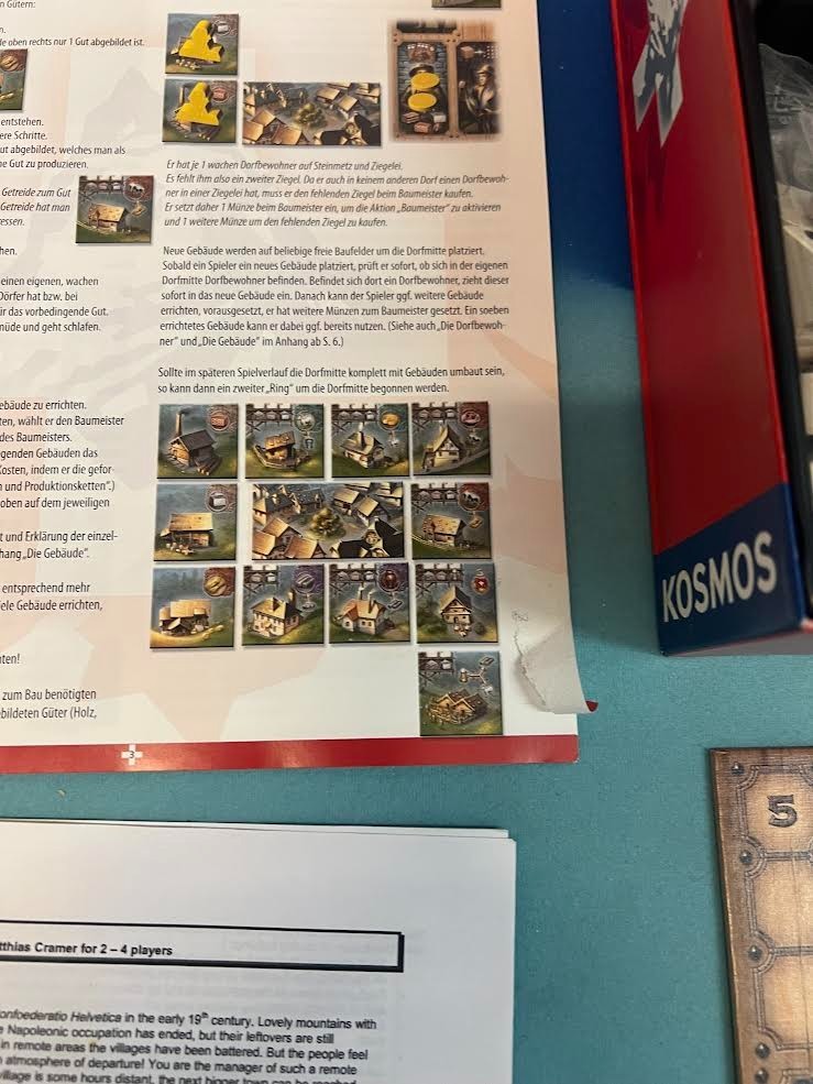 Helvetia Board Game German Edition w/ English Printed Rules – Kosmos