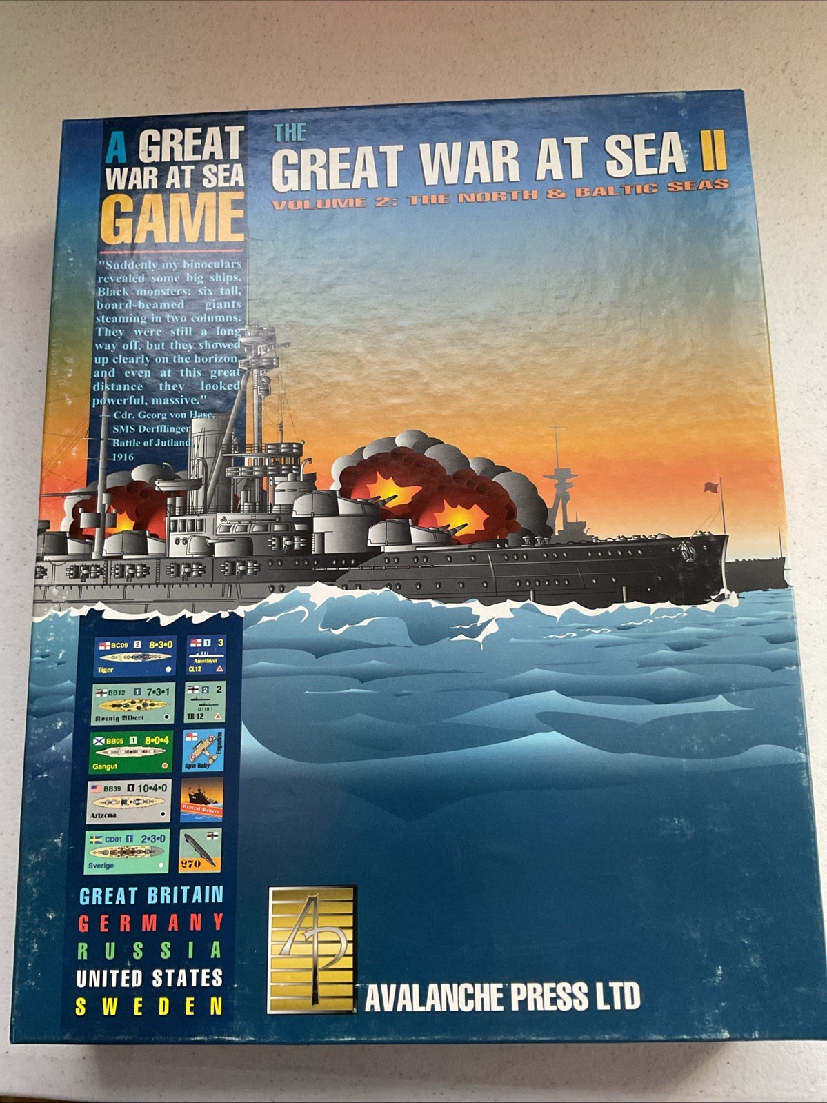Avalanche Press Great War at Sea II North & Baltic Seas 1998 Unpunched