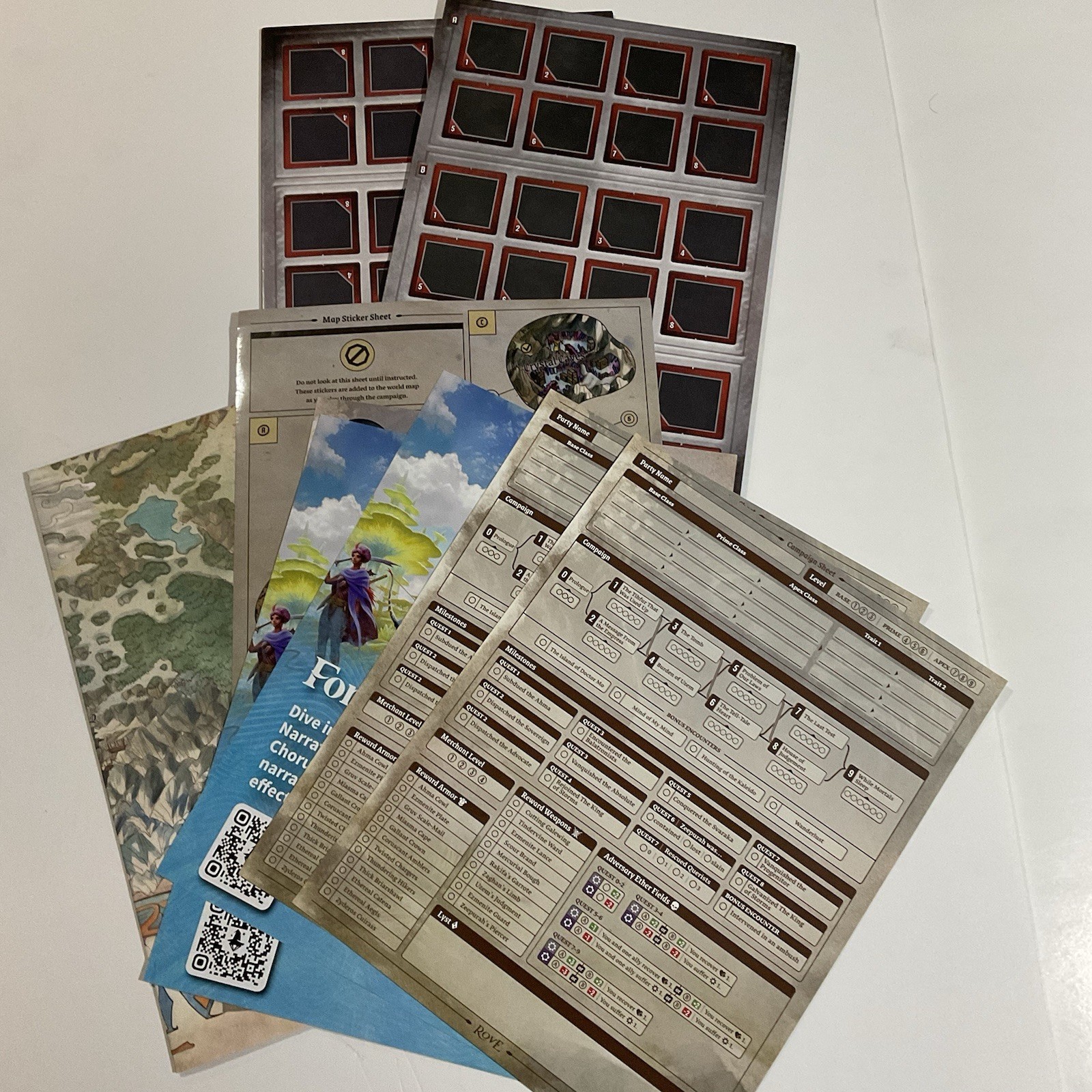 ROVE Board Game Addax Games – Miniatures + Deluxe Dice Set – Excellent Condition