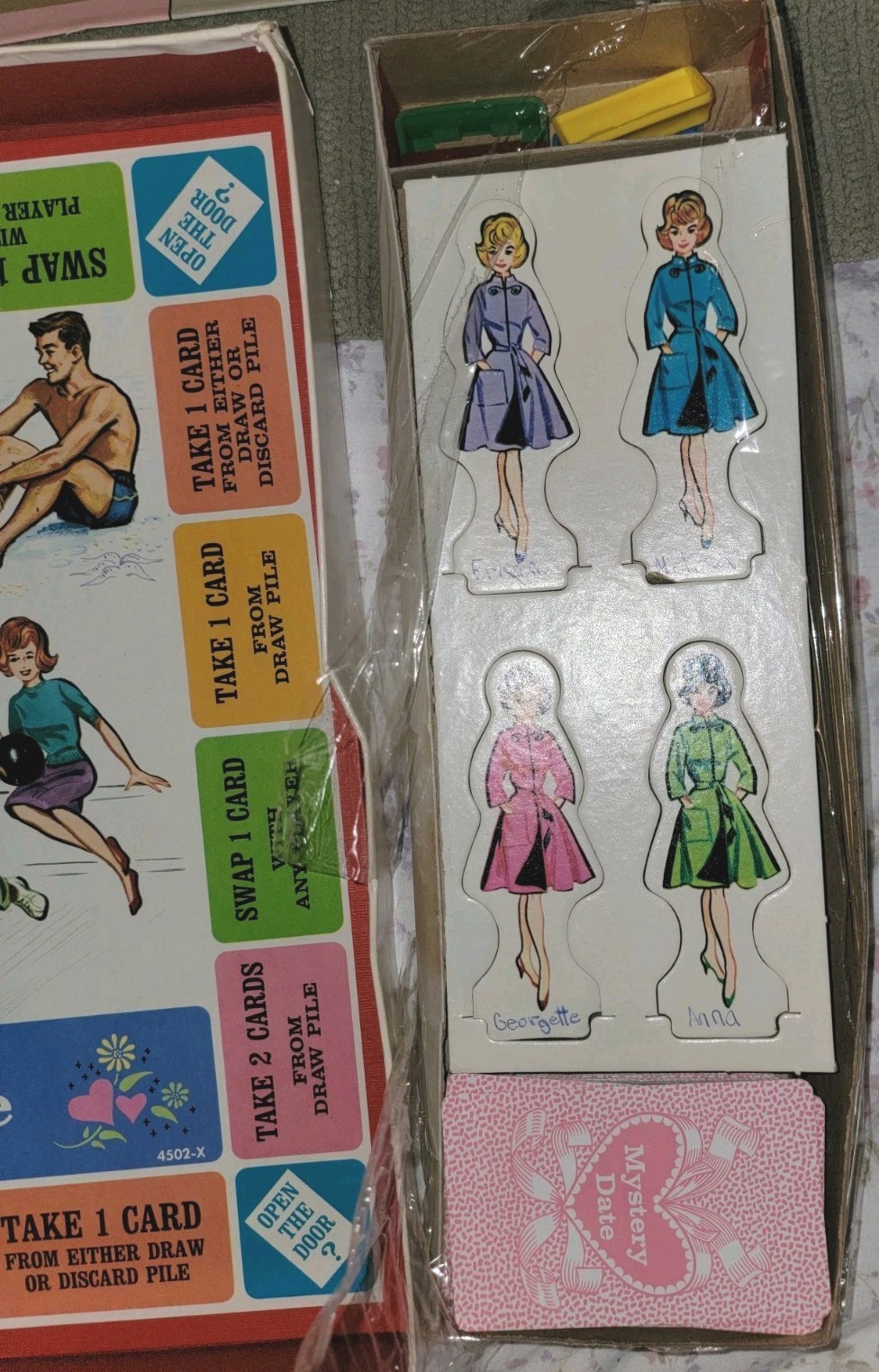 Vtg 1965 Mystery Date Board Game by Milton Bradley Complete Nostalgic Game Nite