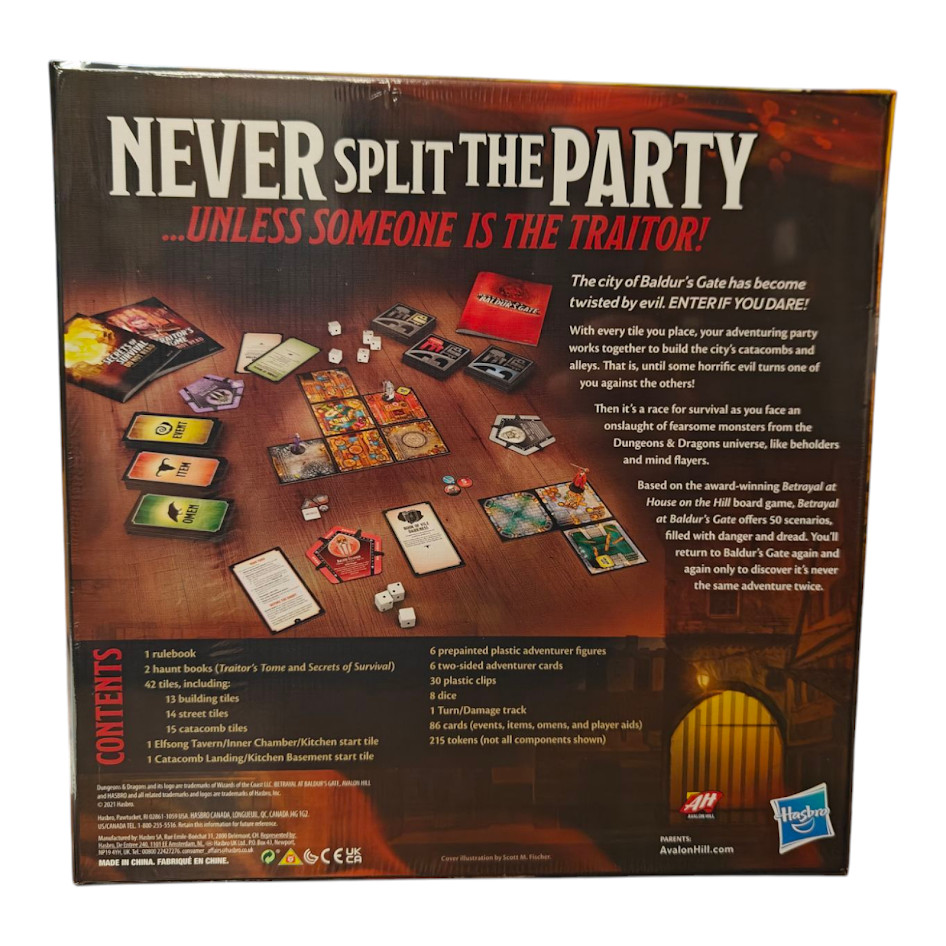 Betrayal at Baldur’s Gate Dungeons & Dragons Modular Board Game Brand New
