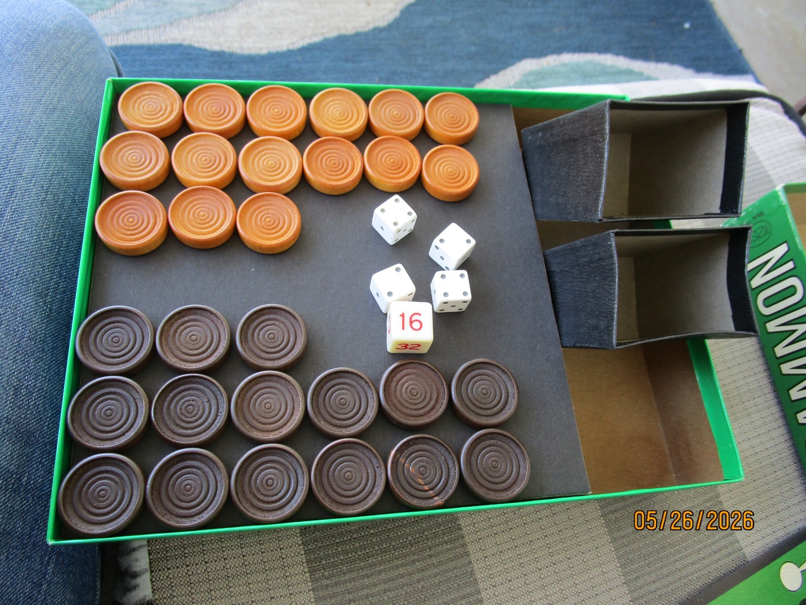 Reiss Backgammon Game, Complete, 1975
