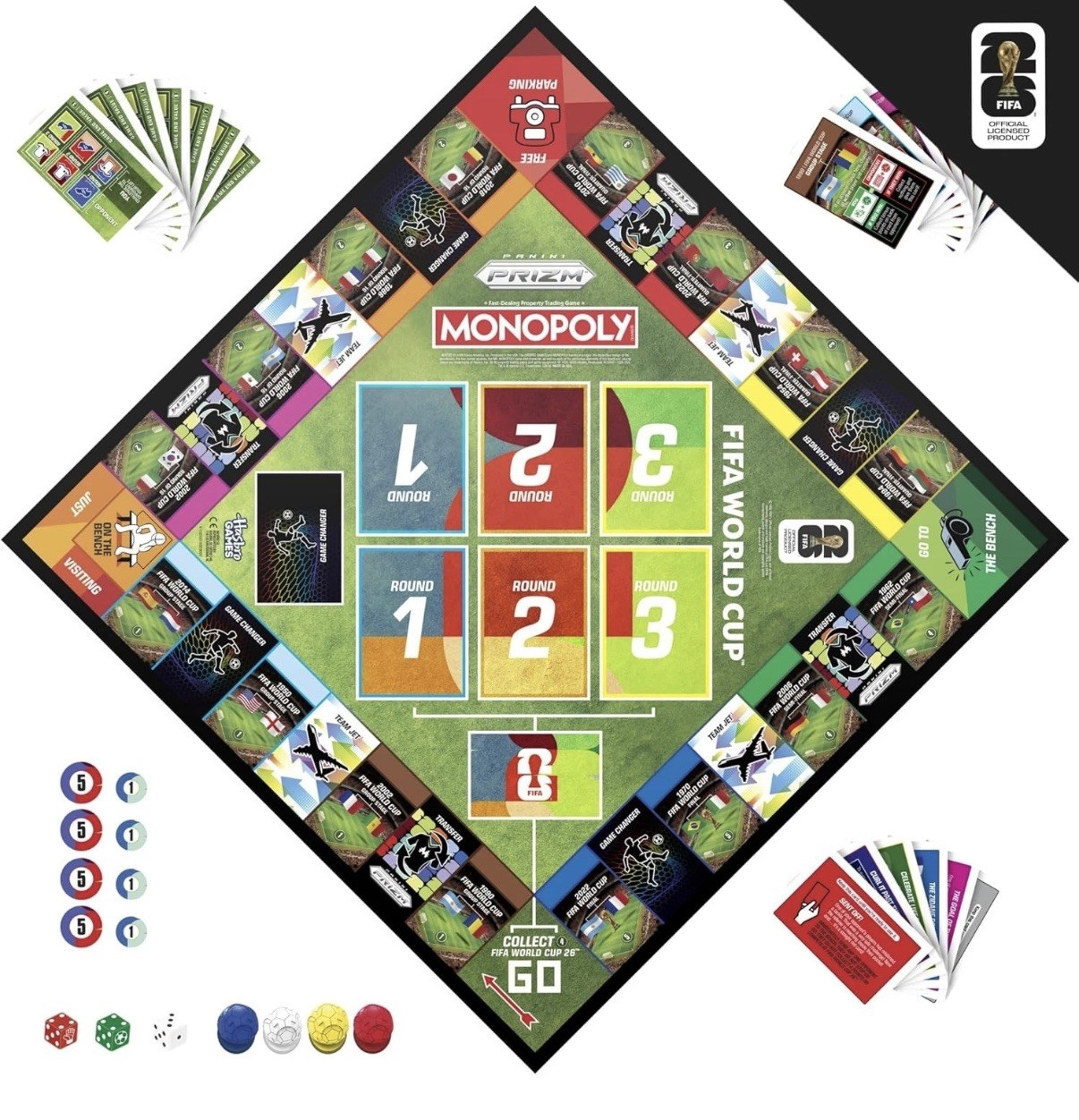 Monopoly Panini Prizm FIFA World Cup Board Game Hasbro Game. GAME ONLY. NO CARDS