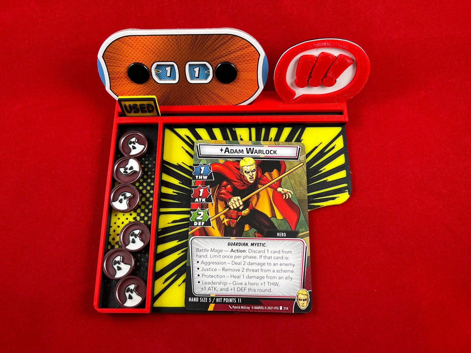 Marvel Champions™ compatible Hero Dashboard/Tray Custom 3D printed