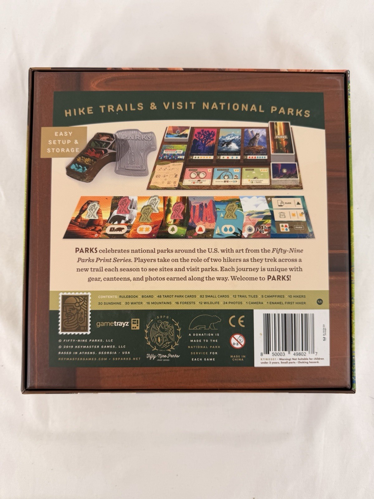 PARKS Board Game 2019 Keymaster Games 1st Edition Complete w Gametrayz