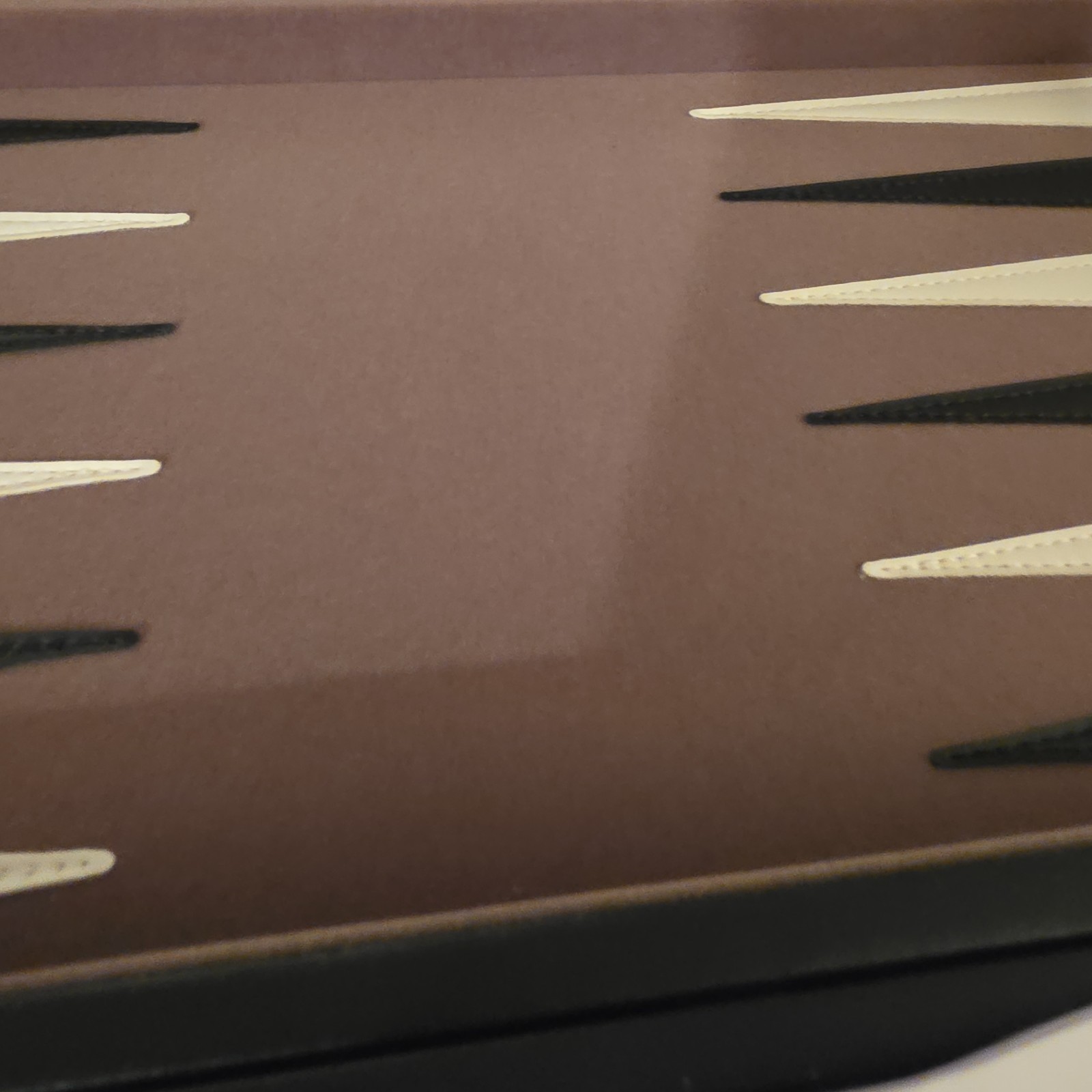 Vintage Backgammon Complete Set Gray Felt W/ Black & White Points And Stones