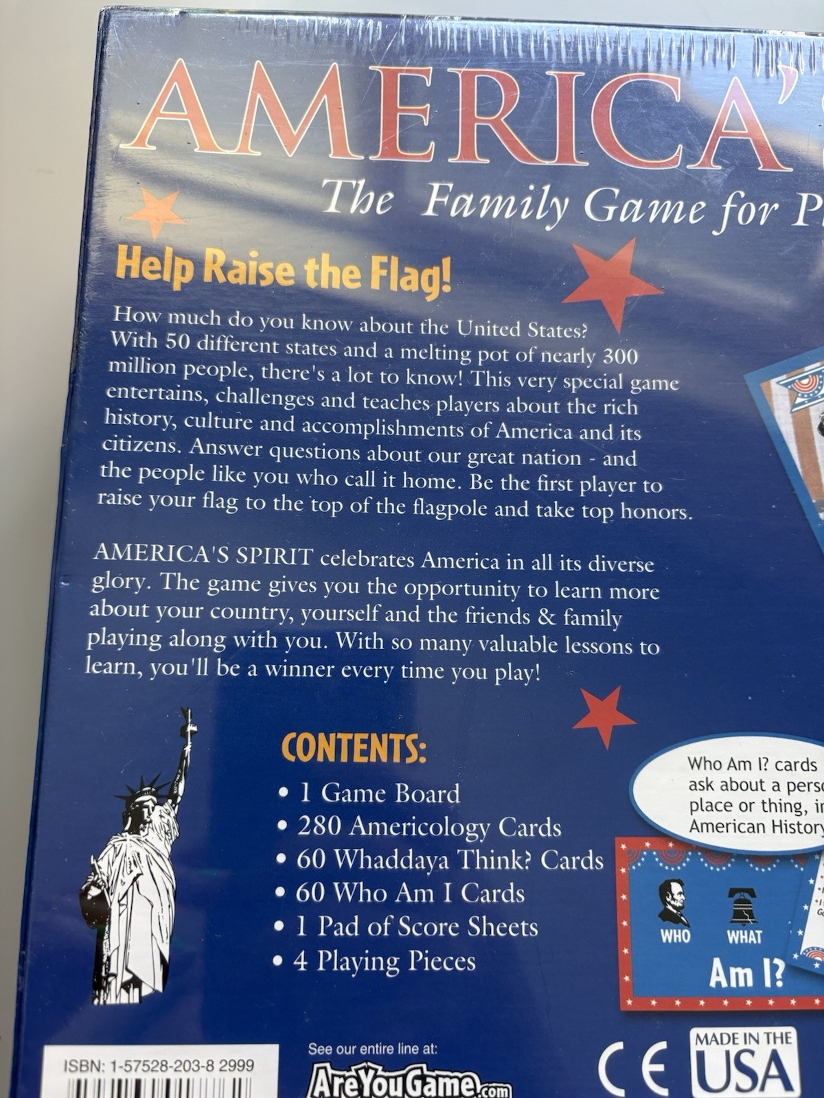 America’s Spirit The Family Game for Patriotic Americans Board Game, 01776