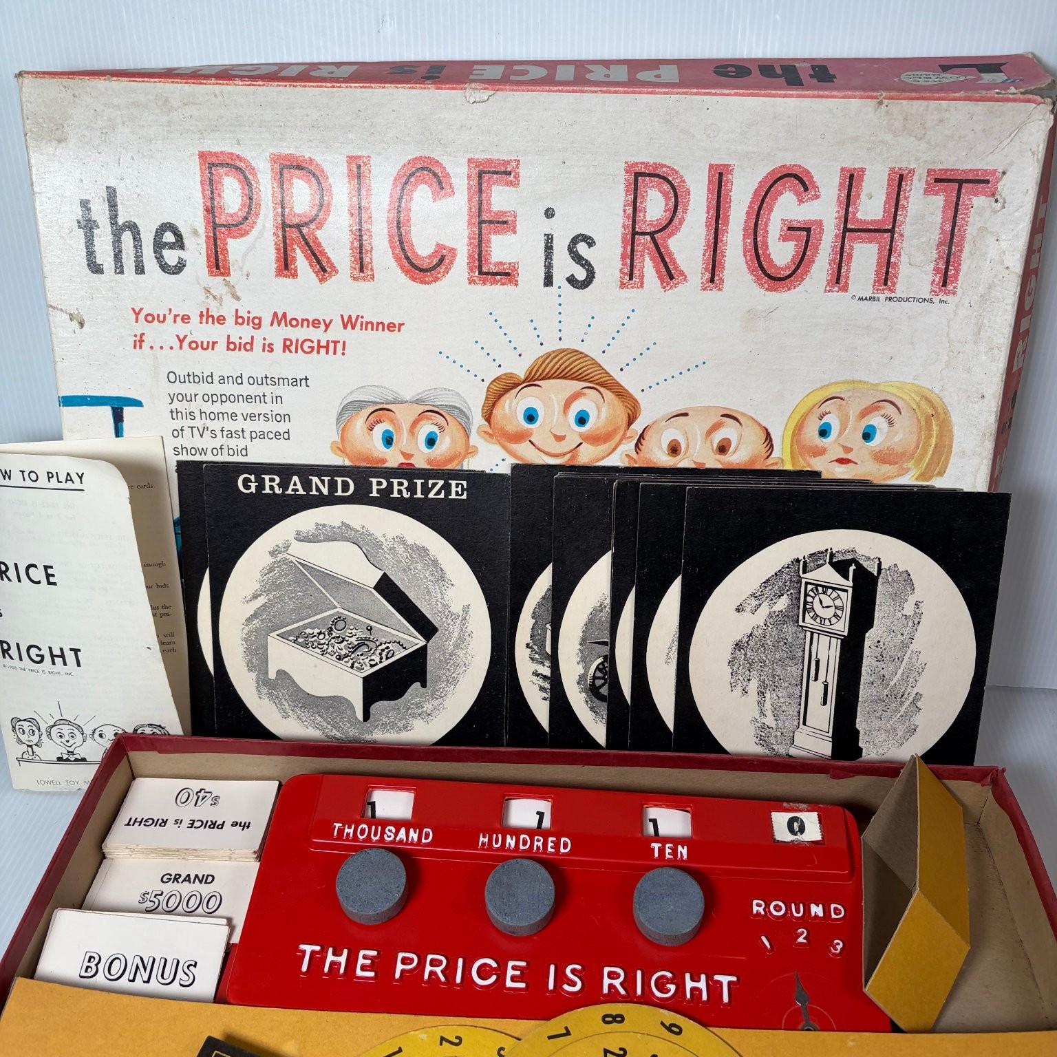 The Price is Right Lowell Toy Mfg. Board Game 2-4 Players 1950s Complete