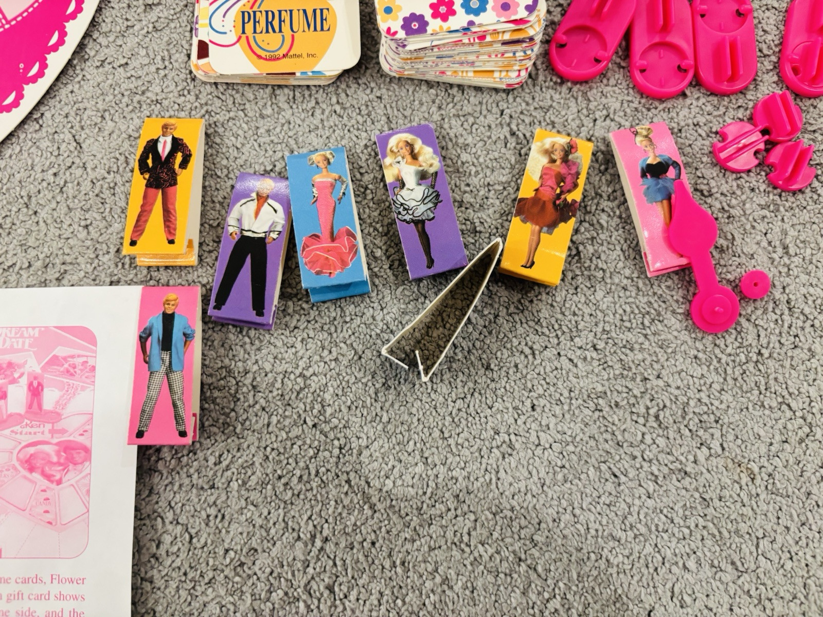 Barbie Ken Dolls Dream Date 1992 Golden Mattel Vintage Board Game 99% Complete