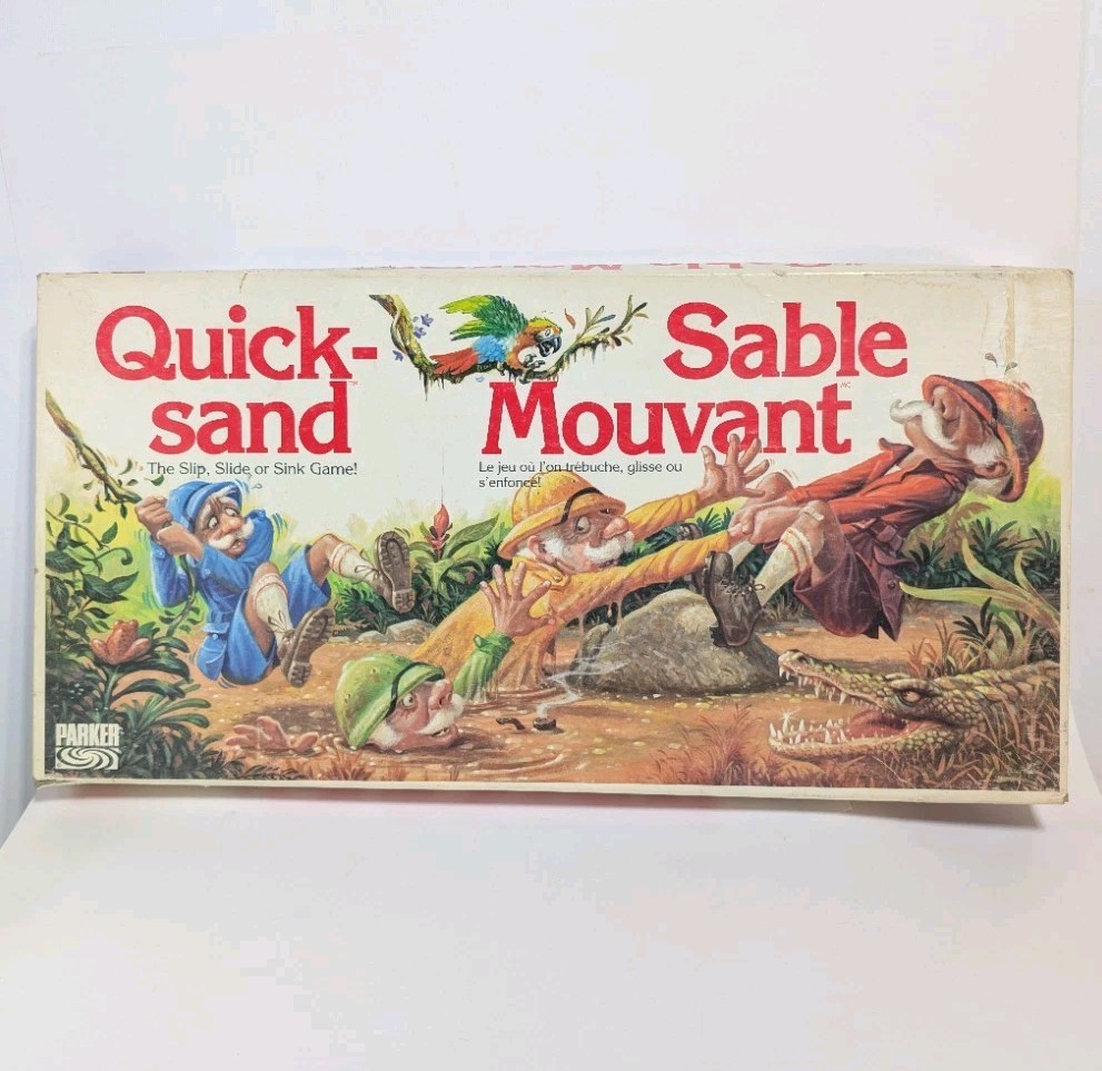 VTG Quicksand Boardgame COMPLETE Parker Brothers 1989 The Slip Slide Sink Game