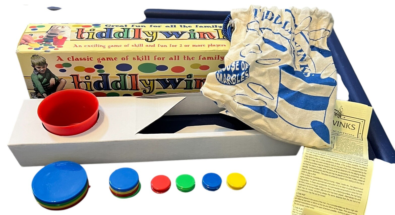 HOUSE OF MARBLES TIDDLYWINKS – CLASSIC RETRO GAME FOR THE FAMILY- Complete EUC