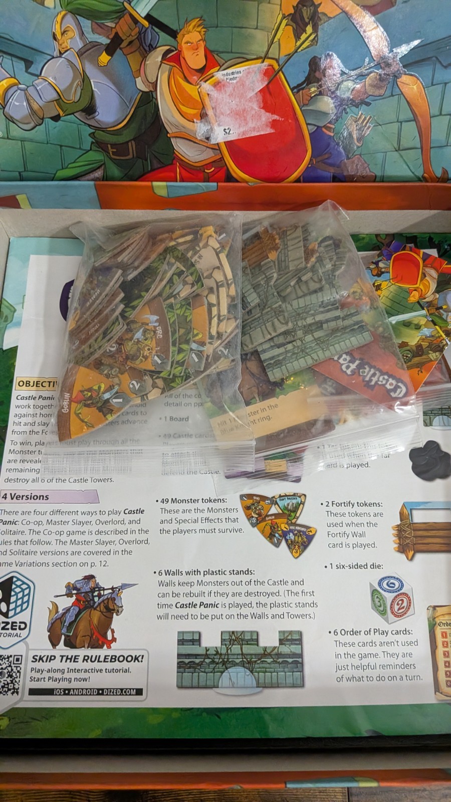 Castle Panic 2nd Edition 6 Players Cooperative Board Game for Adults COMPLETE