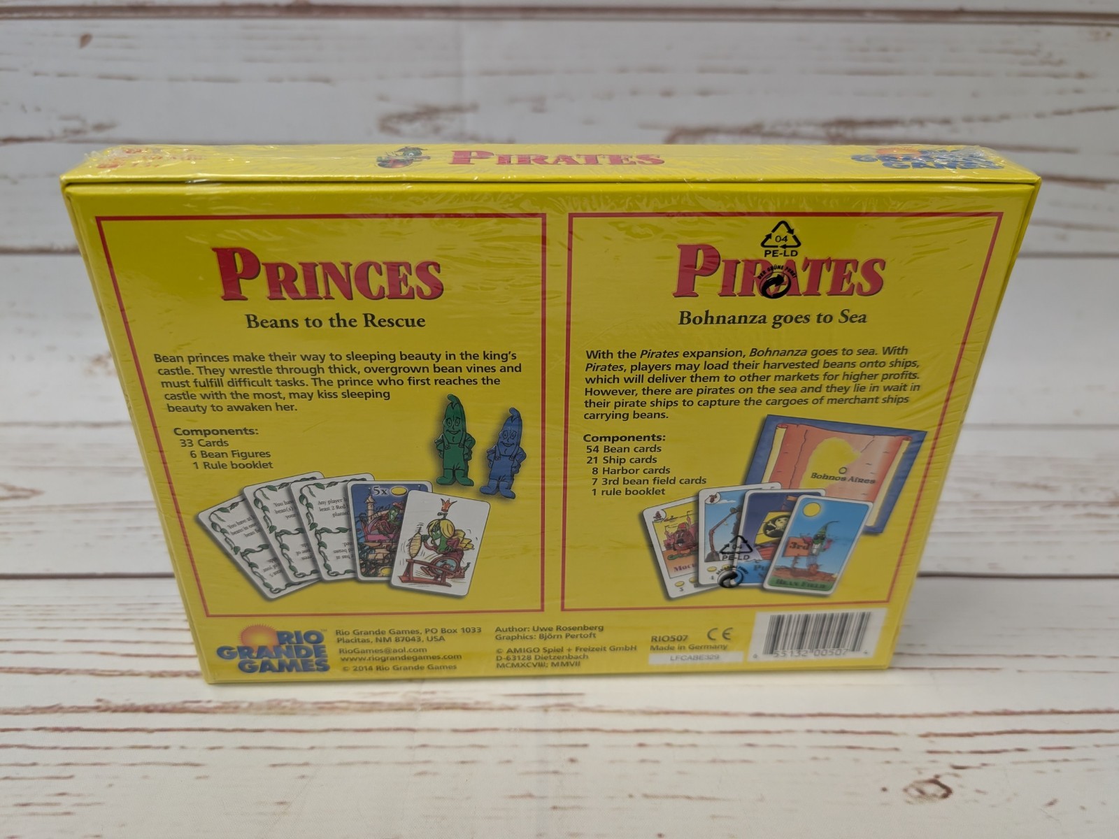 Bohnanza Princes and Pirates Card Game Expansion Rio Grande Amigo NIS