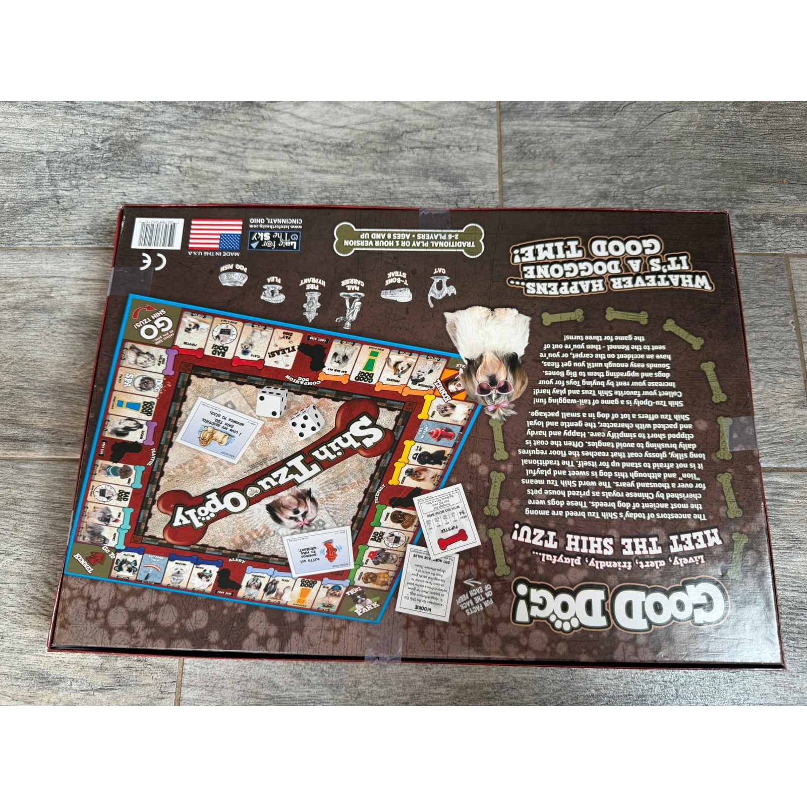 Shih Tzu Opoly Board Game Dogs Monopoly Shih tzu Made in USA Late For The Sky