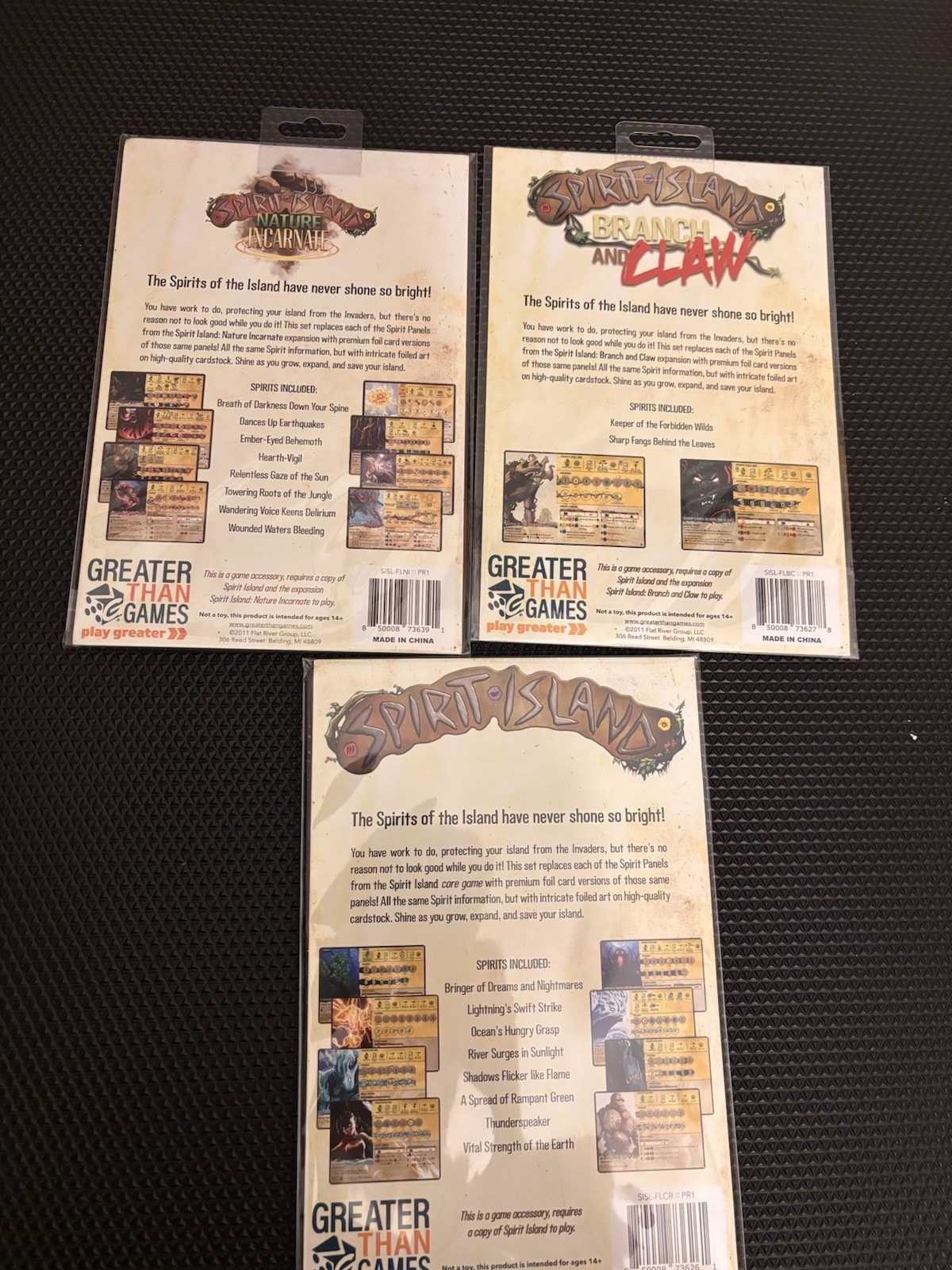 Greater Than Games Spirit Island Foil Panels For Base Game + Expansions
