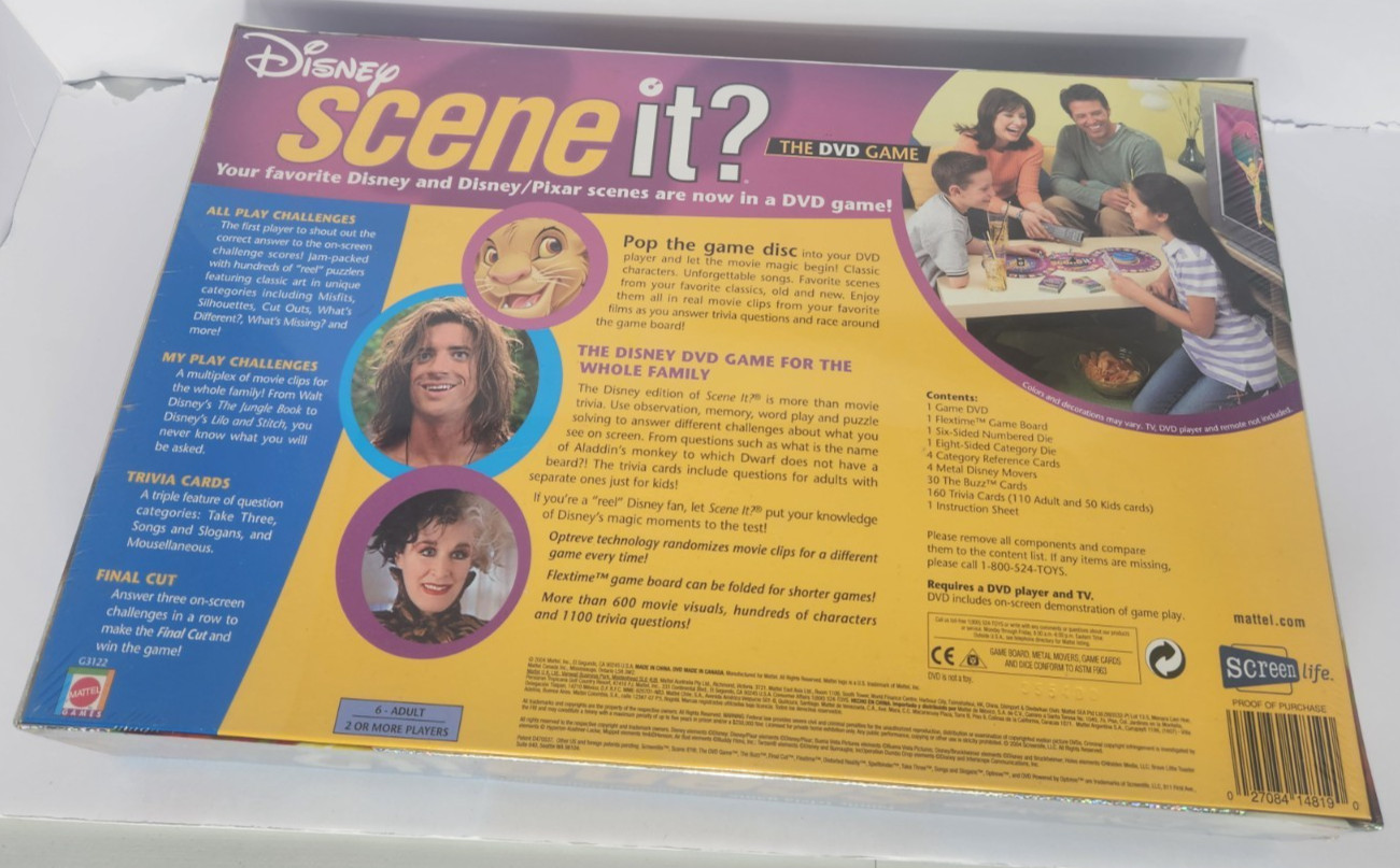 DISNEY SCENE IT? DVD Family Trivia Board Game (First Edition) 2004 Sealed