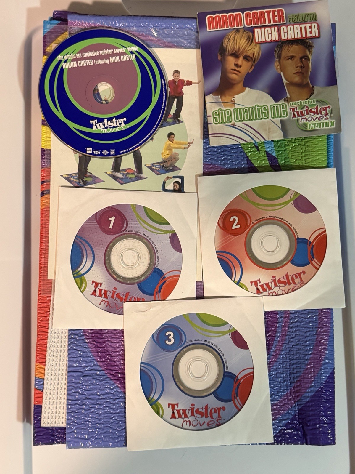 Twister Moves Milton Bradley Hasbro Dance Game 4 Music CDs 2003 Complete NO BOX