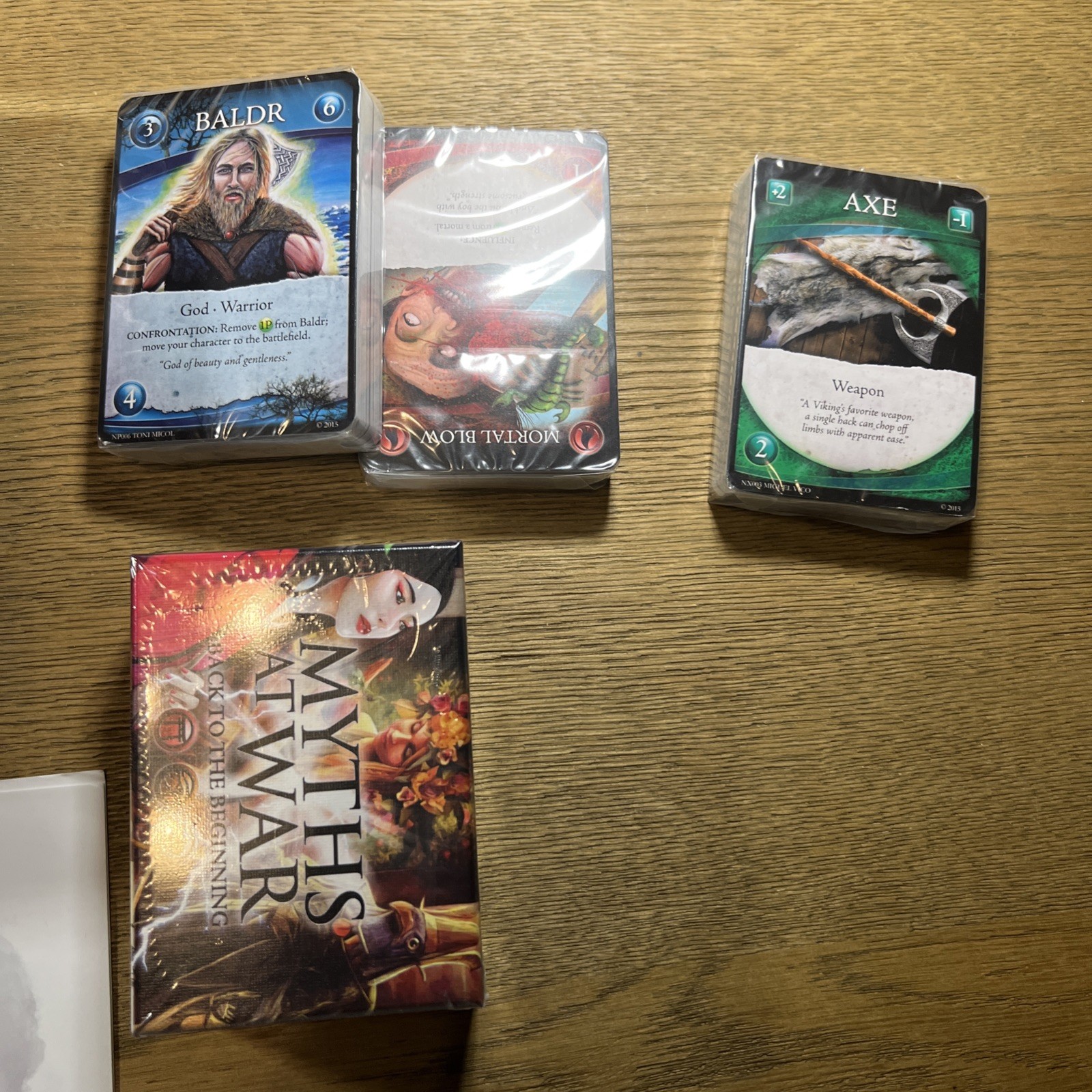 Myths At War The End of The Age of Men Card Game Open Unplayed Cards Sealed