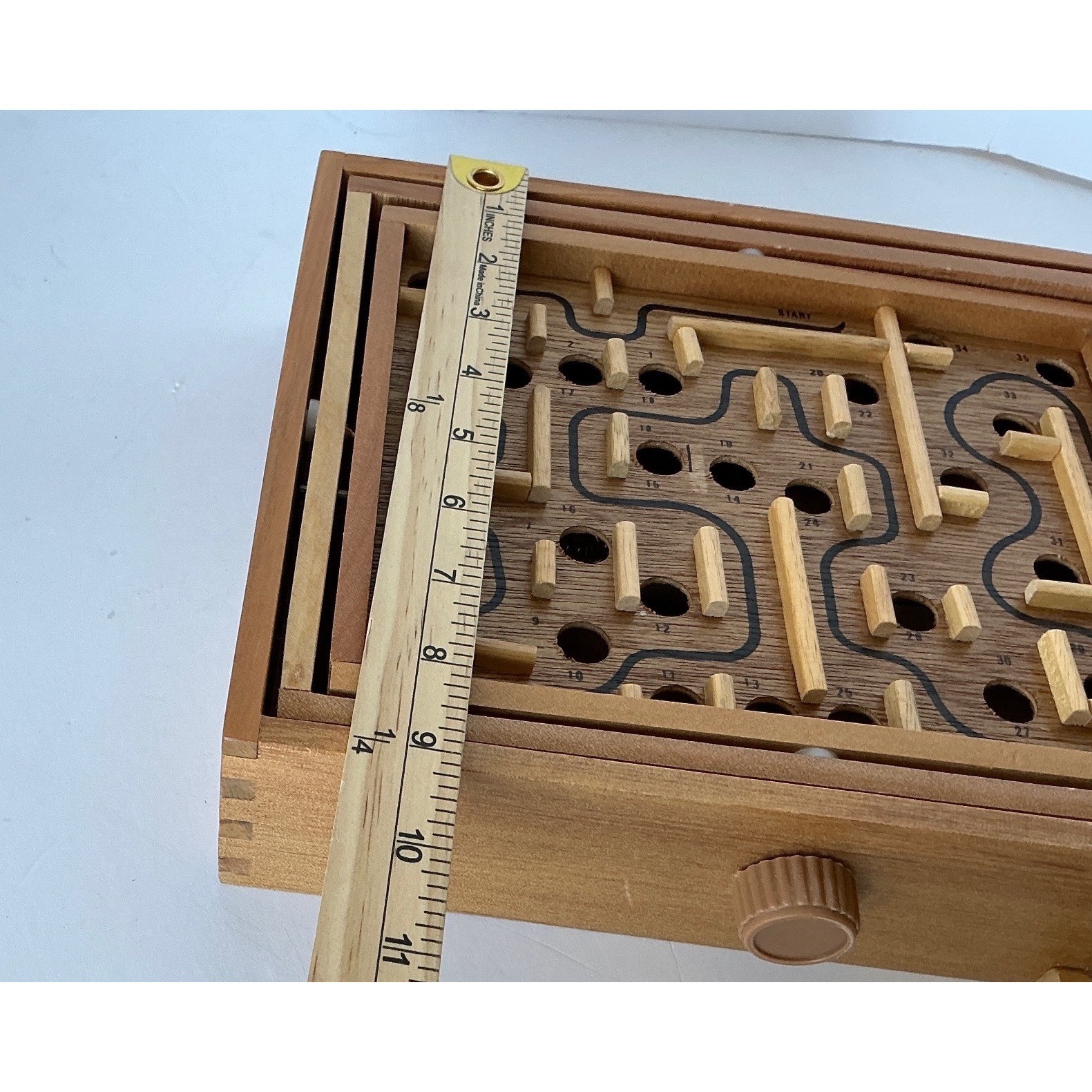 Dayton Hudson Vintage 1993 Labyrinth Wooden Maze Game Skill Challenge One Marble