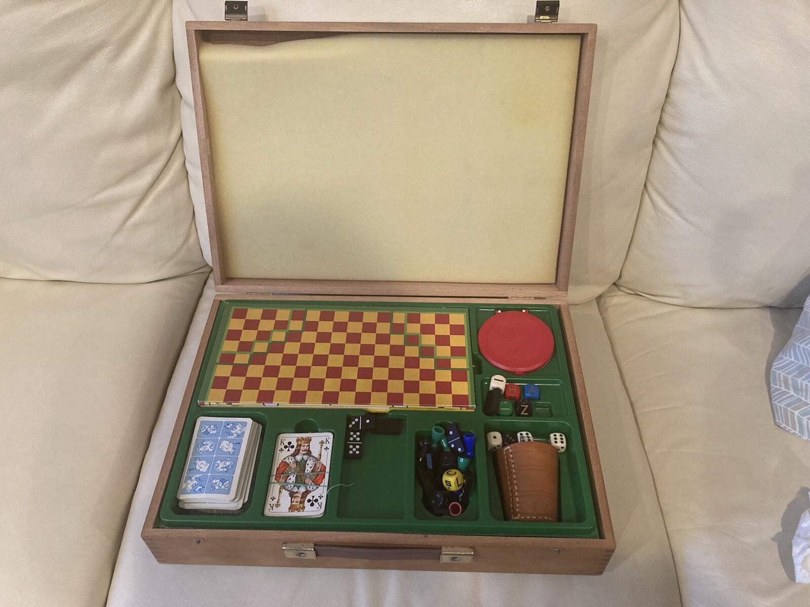 Vintage Schmidt Spiele-Sammlumg Gaming Set In Beautiful Wood Case – RARE!