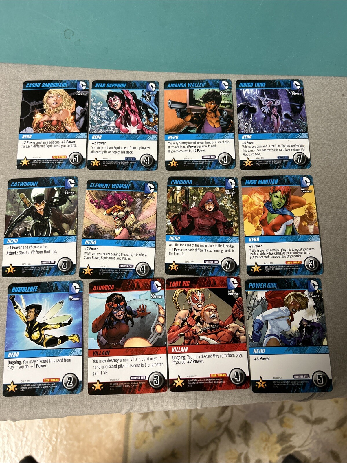 2014-15 DC Comics Crisis 2 Forever Evil Teen Titans Female Card Lot Of 12 Cards!
