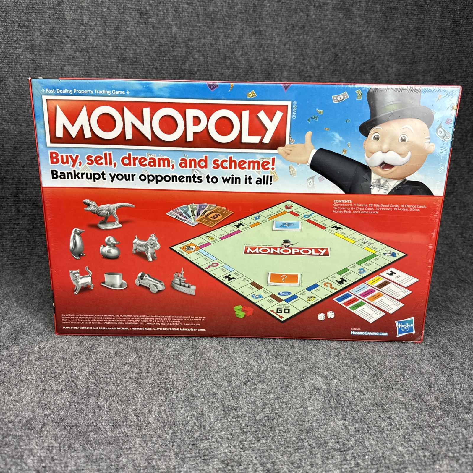 Monopoly Board Game for Ages 8+, For 2-6 Players, Includes 8 Tokens