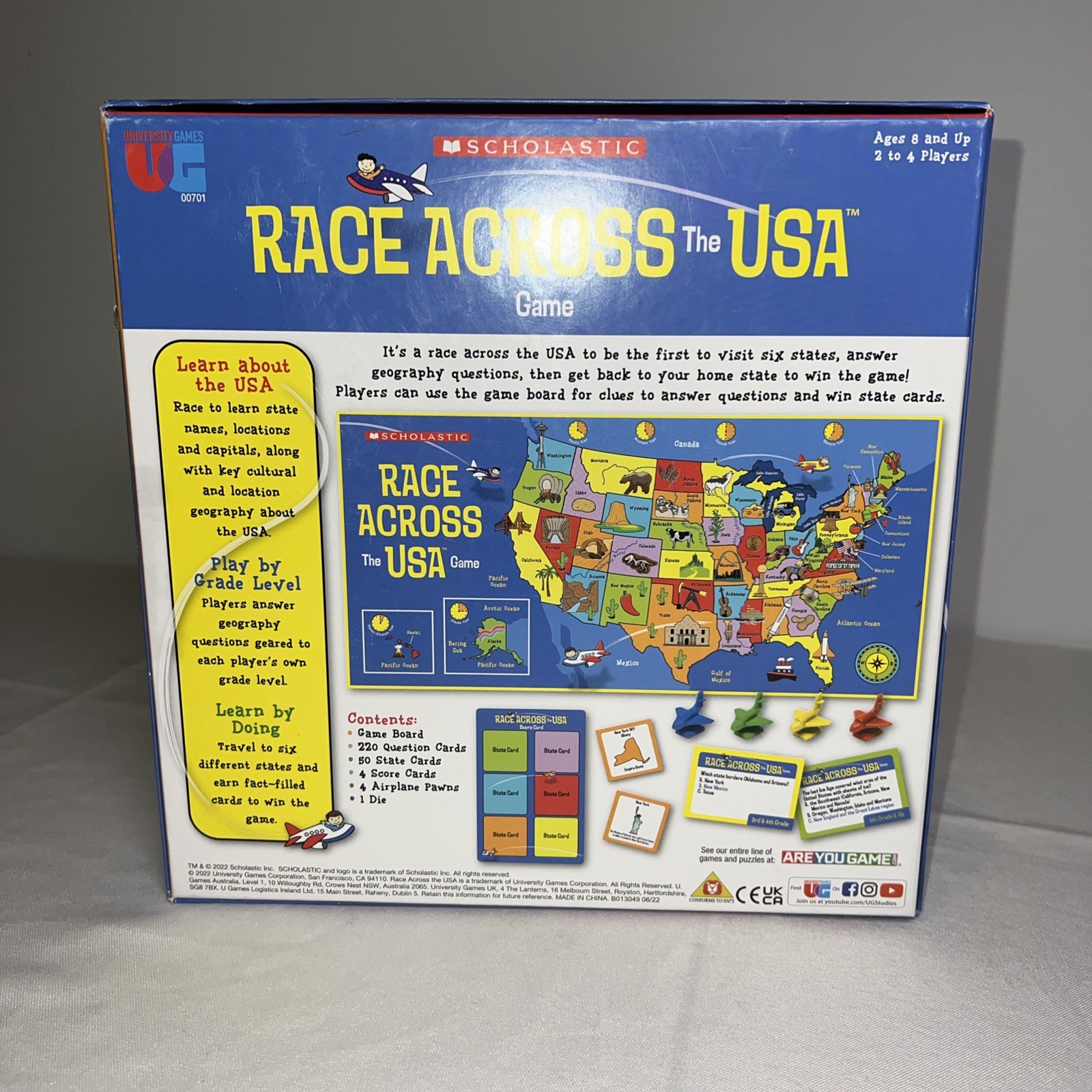 Scholastic Race Across The USA Game Ages 8 And Up