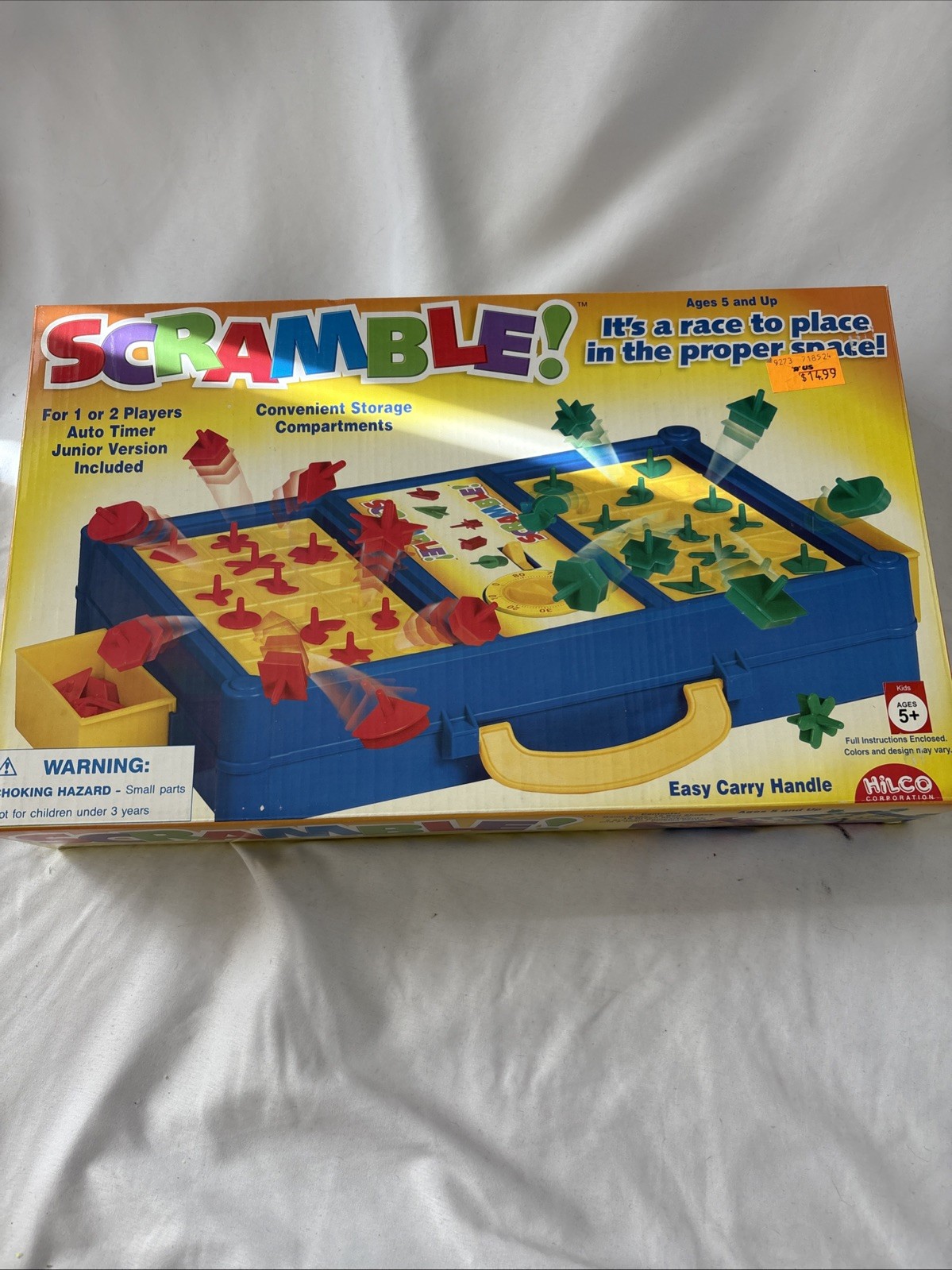 SCRAMBLE! Board Game COMPLETE 2007 Hilco Corp 1-2 Players Junior Version Incl