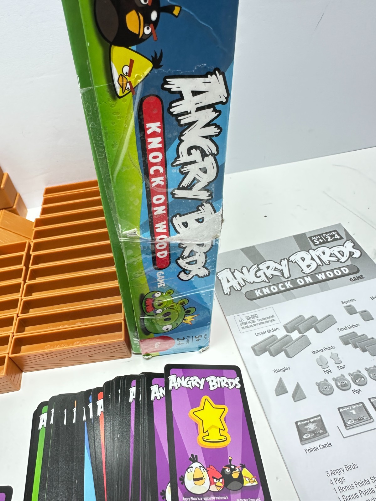 Angry Birds Knock On Wood – 2 Sets – 1st 100% Complete – 2nd Missing One Piece