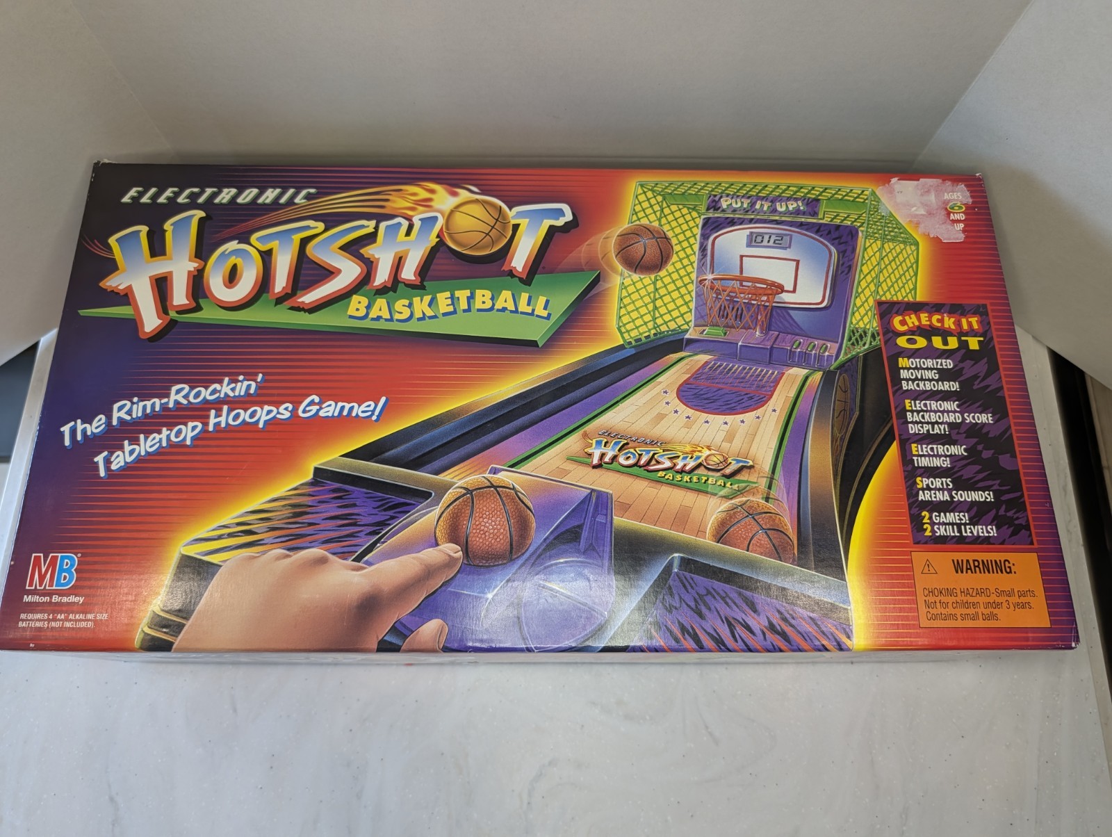 Vintage 1997 Hot Shot Basketball Game Milton Bradley W/Box Complete