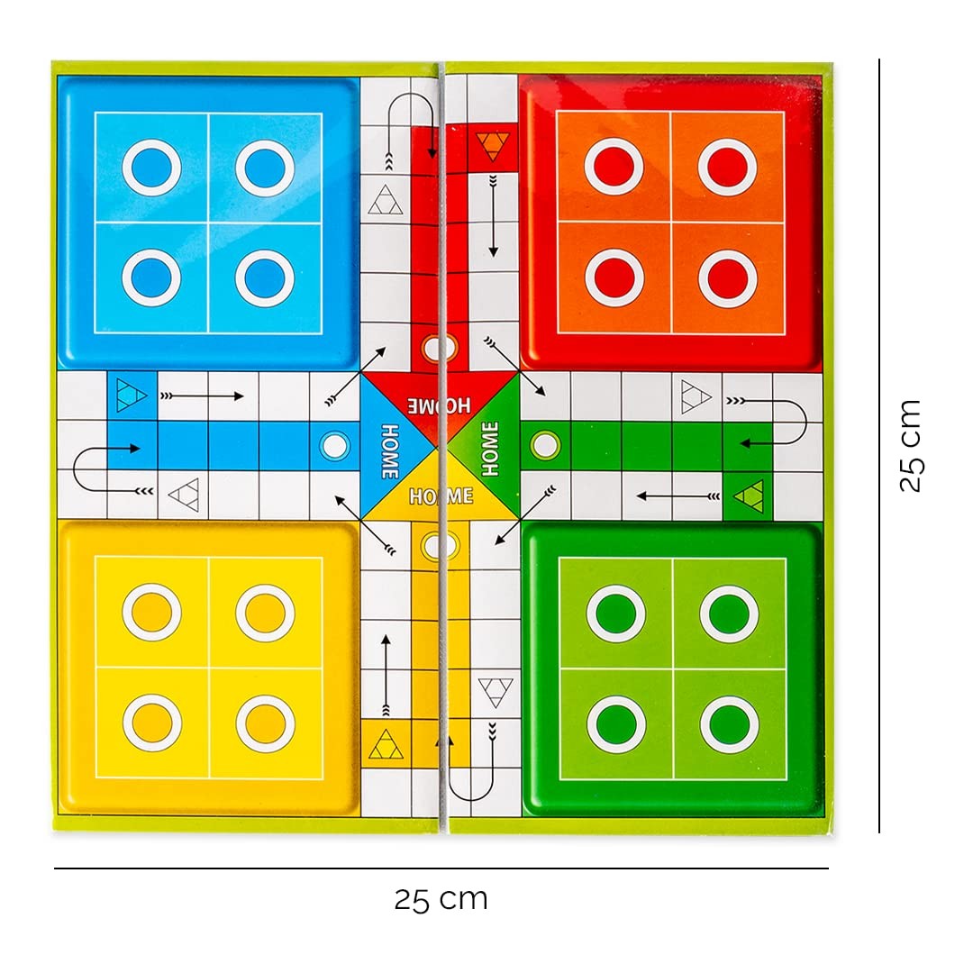 Ludo Board Family Game For Kids & Adults 2-in-1 Snakes & Ladder & Ludo Board