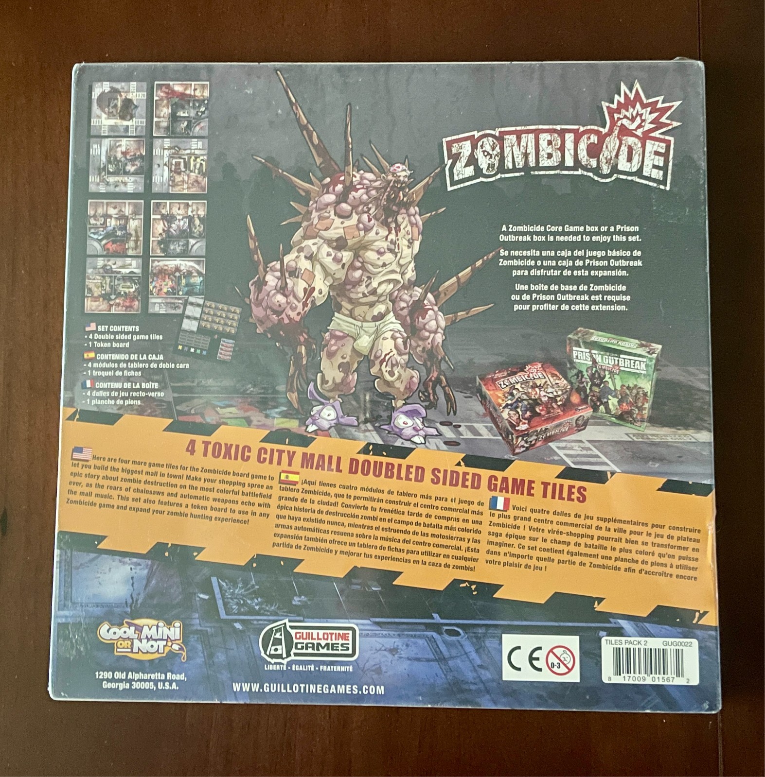 Zombicide, Toxic City Mall Game Tiles. Sealed.