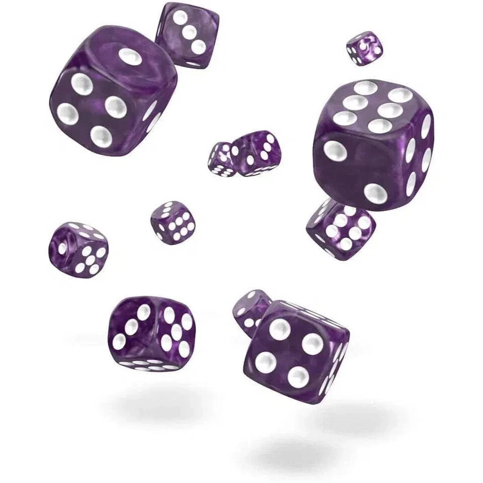 Oakie Doakie Dice Dice D6 12mm Marble – Purple
