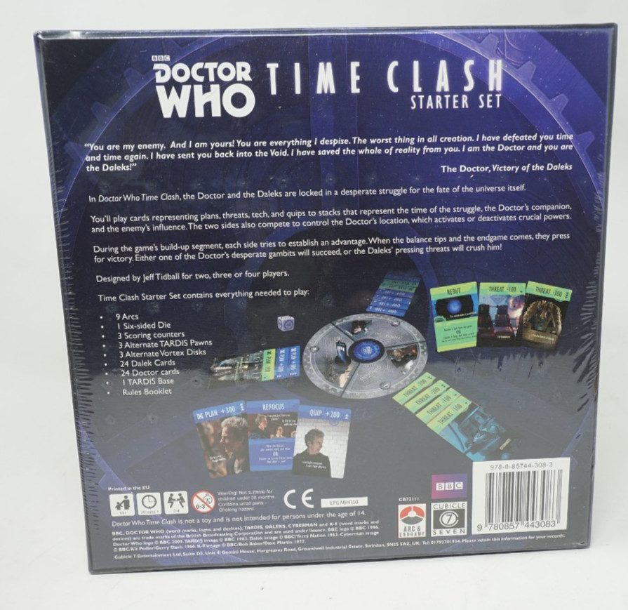 Cubicle 7 Dr Who Time Clash Starter Set Board Game 2 to 4 Players New Sealed