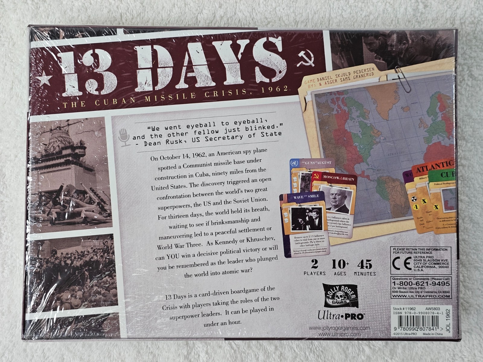 13 Days The Cuban Missile Crisis 1962 Board Game Brand New Sealed Jolly Roger